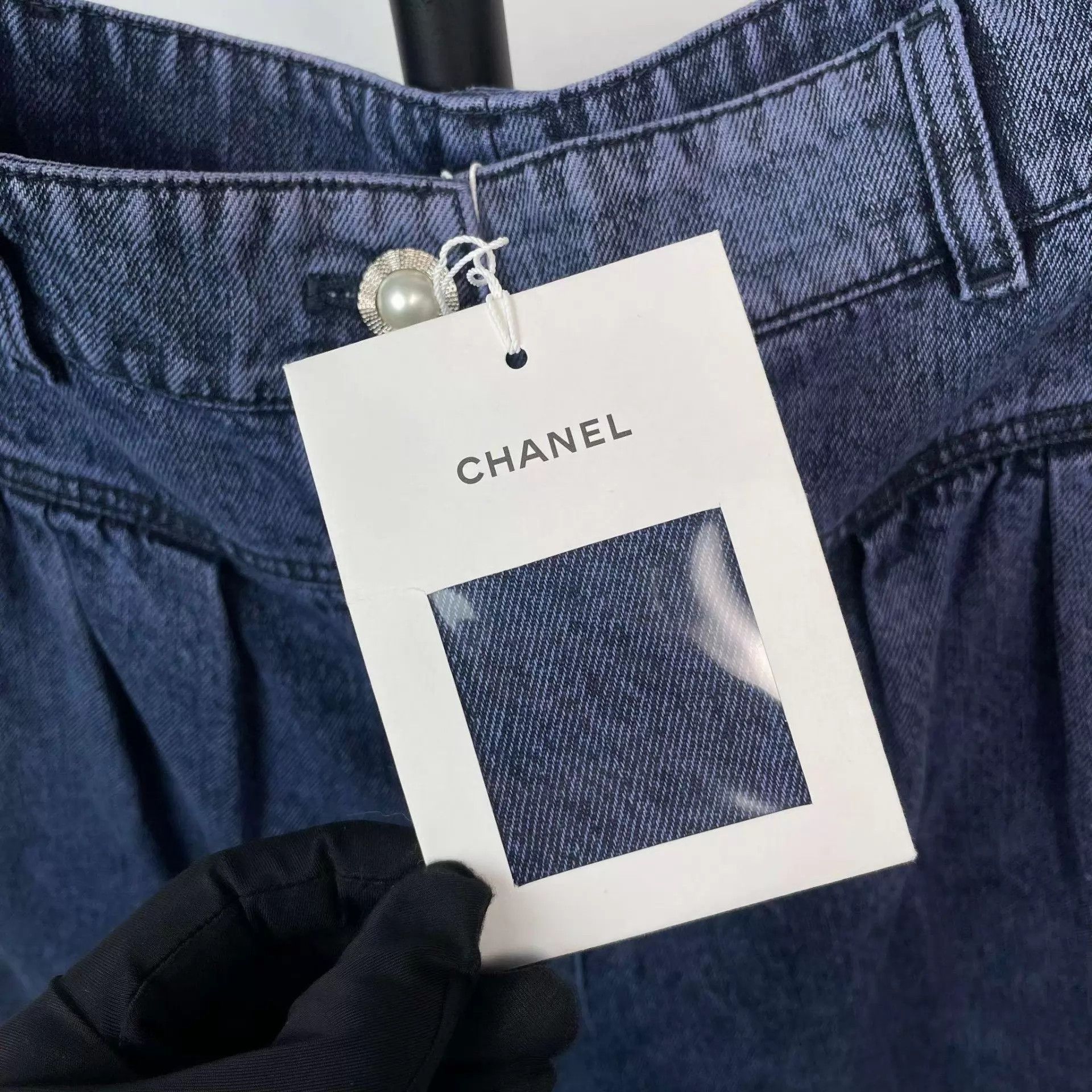 Chanel Chanel 22B Navy Black Colorblock Jeans 38 Size 27" / US 4 / IT 40 - 6 Thumbnail