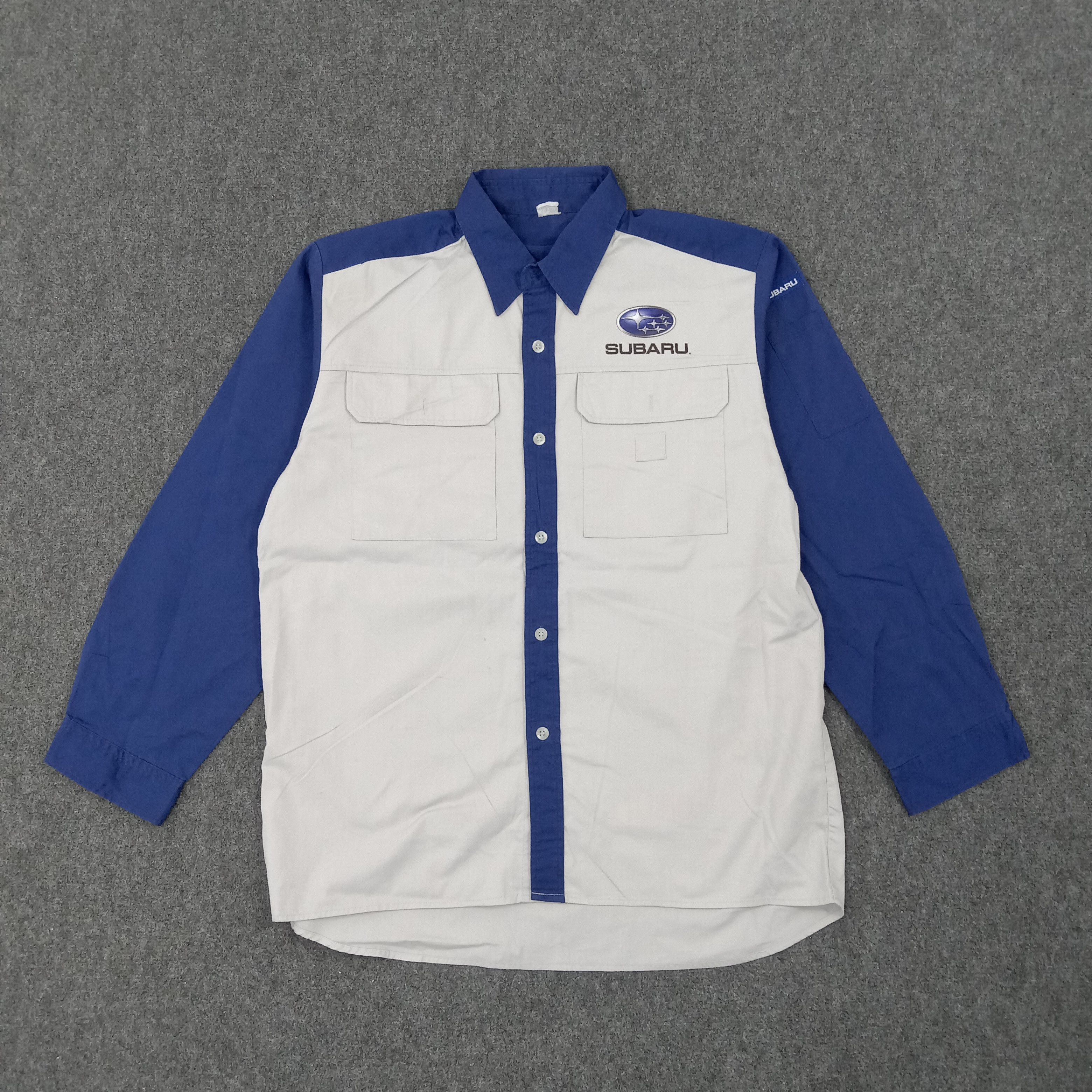 Vintage SUBARU Japanese Racing Team Shirt Jacket Size US L / EU 52-54 / 3 - 3 Thumbnail