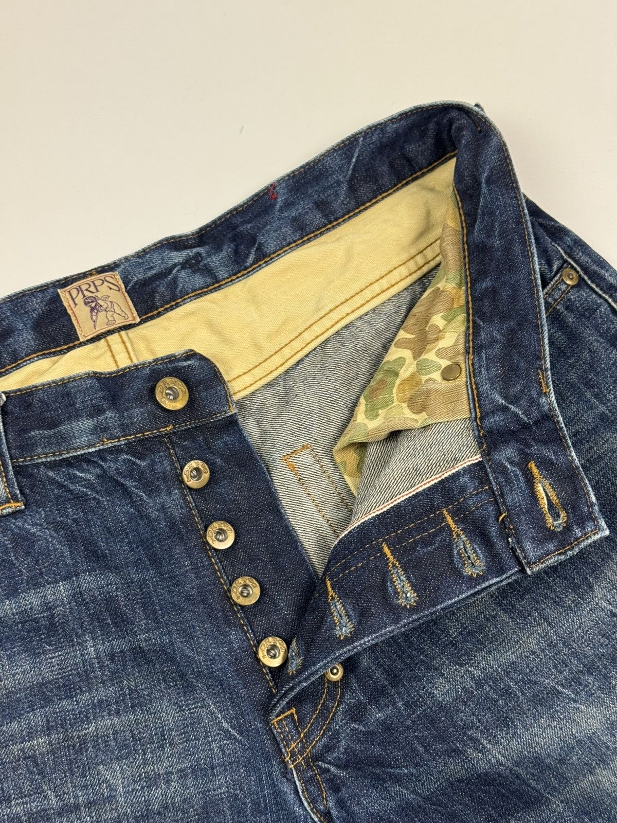 Prps PRPS Washed Selvage Denim Jeans Size US 34 / EU 50 - 11 Thumbnail
