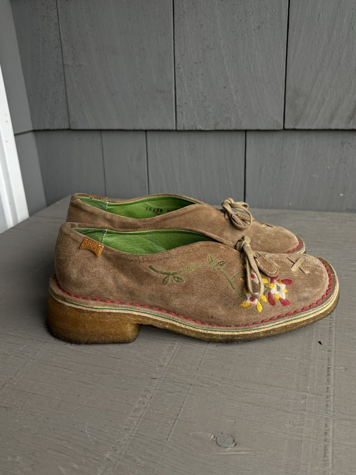 Camper × Designer Camper Mary Janes Suede Embroidered Crepe Sole Loafer Boot 6 Size US 6 / IT 36 - 16 Thumbnail