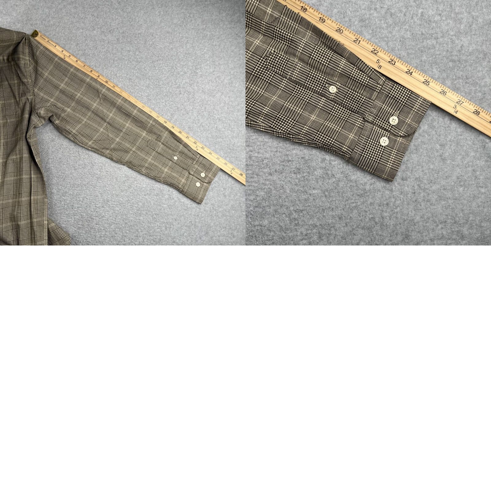 Chaps Chaps Glen Plaid Long Sleeve Button-Up Shirt Mens M Latte Cotton Stretch Regular Button-Down Vintage No NWT Size US M / EU 48-50 / 2 - 9 Thumbnail