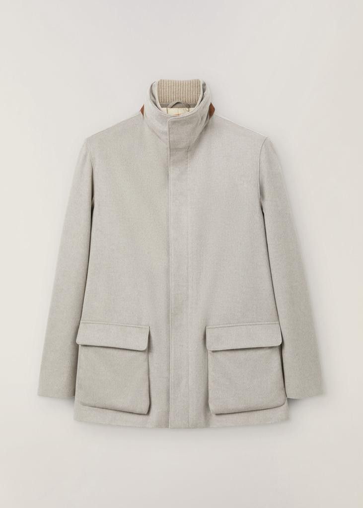 image of Loro Piana O1W1Db0124 Coat In Grey, Men's (Size 2XL)