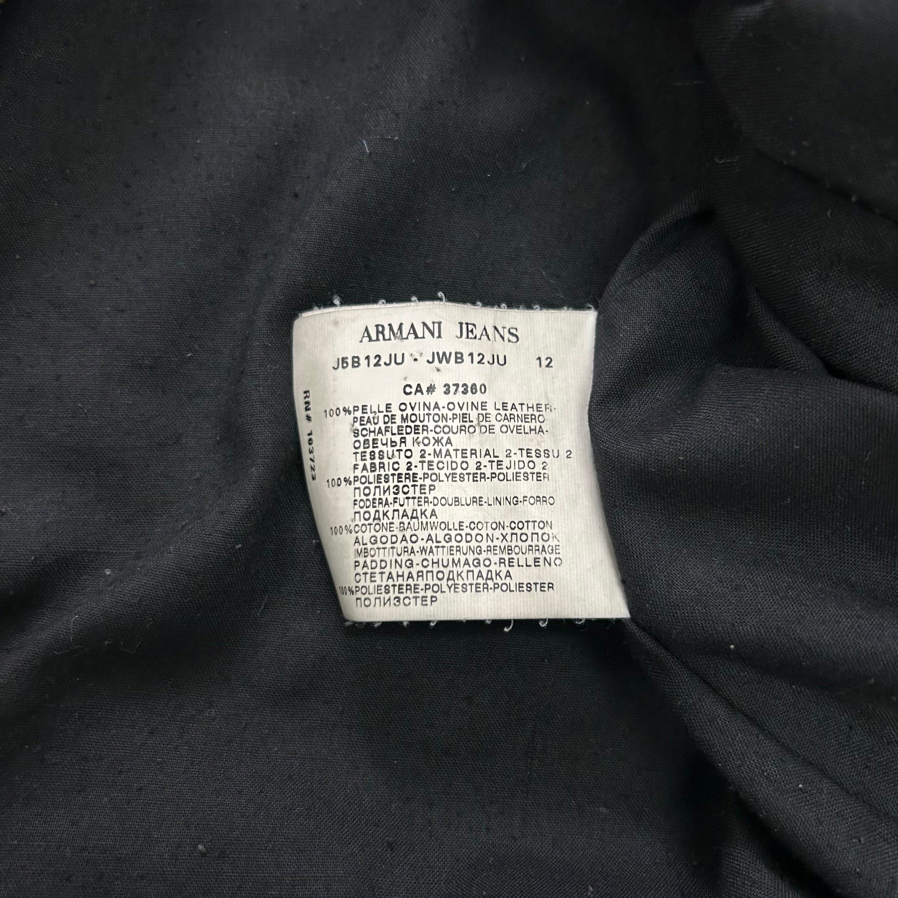 Armani Armani Jeans Lambskin Leather Jacket Size US S / EU 44-46 / 1 - 9 Thumbnail