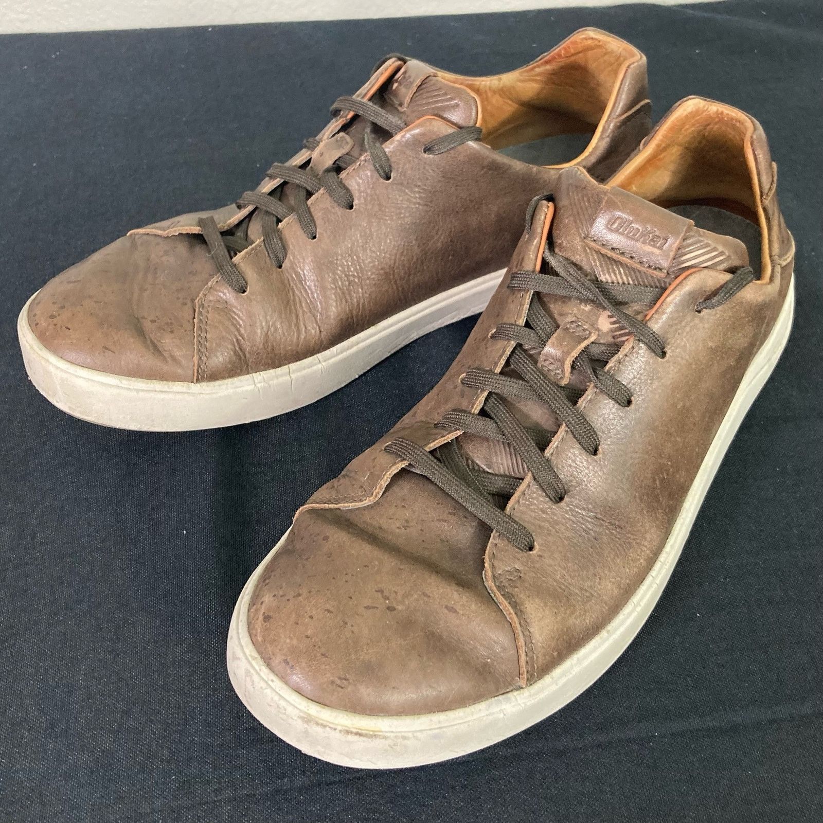Olukai OluKai Lae'ahi Li'ili Men's Leather Sneakers Brown 10.5 Size US 10.5 / EU 43-44 - 3 Thumbnail