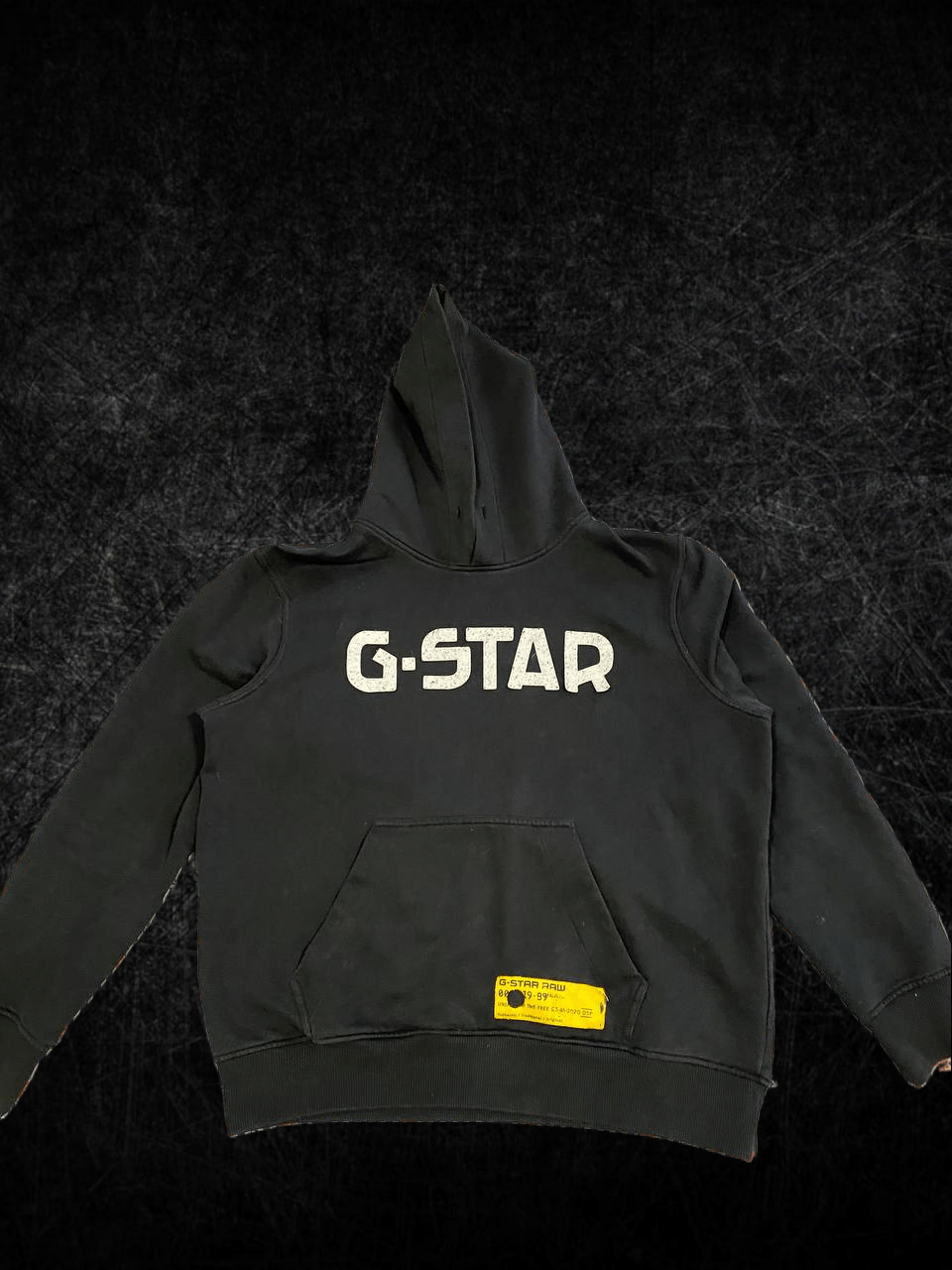 G-Star G Star Raw WASHED Hoodie Black Big Logo Size US XL / EU 56 / 4 - 1 Thumbnail
