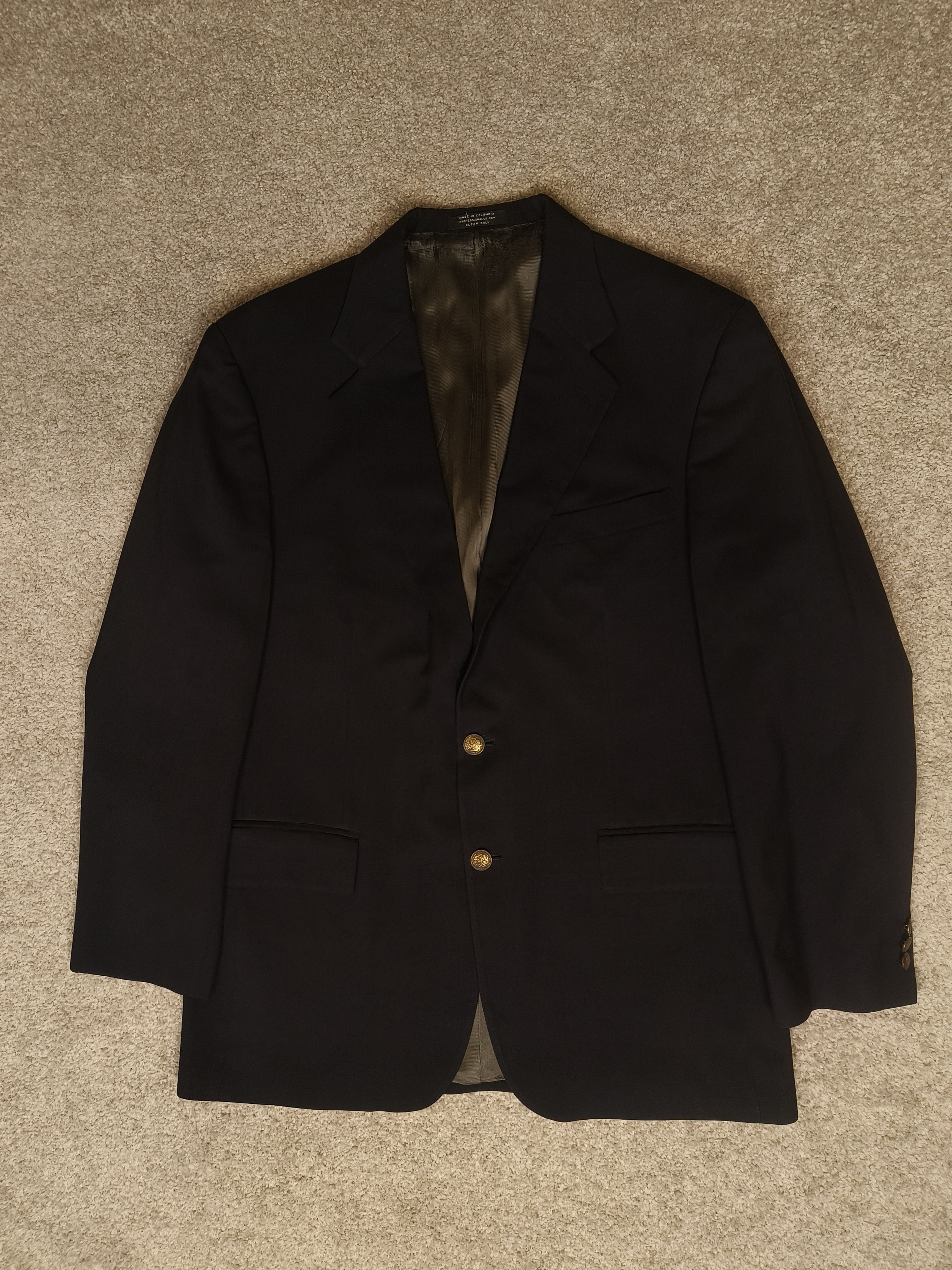 Oscar De La Renta Oscar de la Renta Black Gold Button Detail Blazer Size 42R - 1 Thumbnail