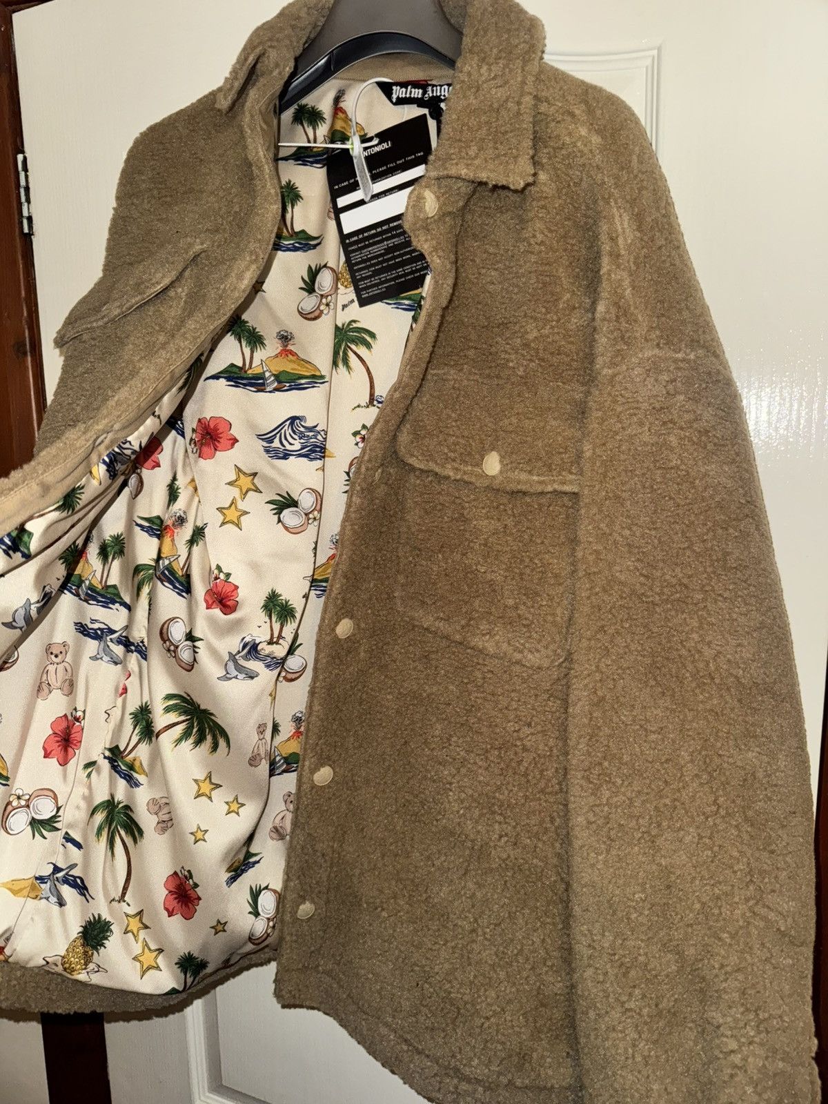 Palm Angels Palm Angels Camel Bear In Mind Overshirt. Size L . 50 Size US M / EU 48-50 / 2 - 5 Thumbnail