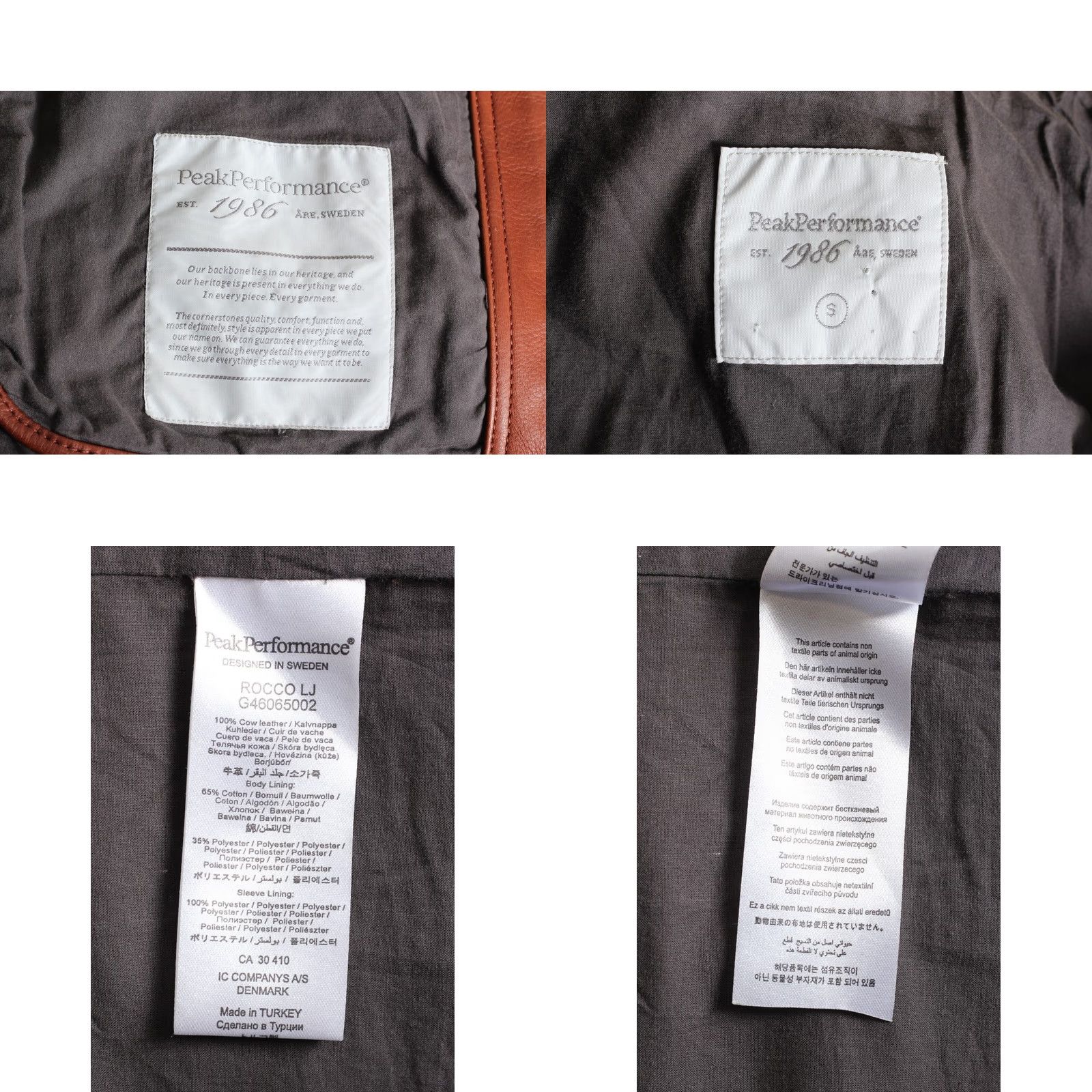 Peak Performance PEAK PERFORMANCE ROCCO LJ Sherpa Collar Leather Jacket Men Size S MJ4323 Size US S / EU 44-46 / 1 - 8 Thumbnail