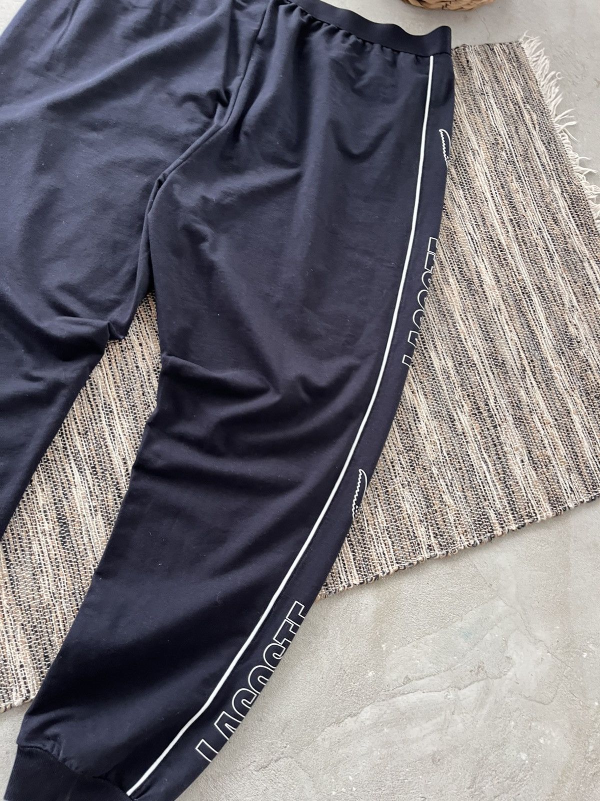 Lacoste Rare Lacoste Navy Pyjama bottoms Y2K Avantgarde Sweatpants Size US 38 / EU 54 - 12 Thumbnail