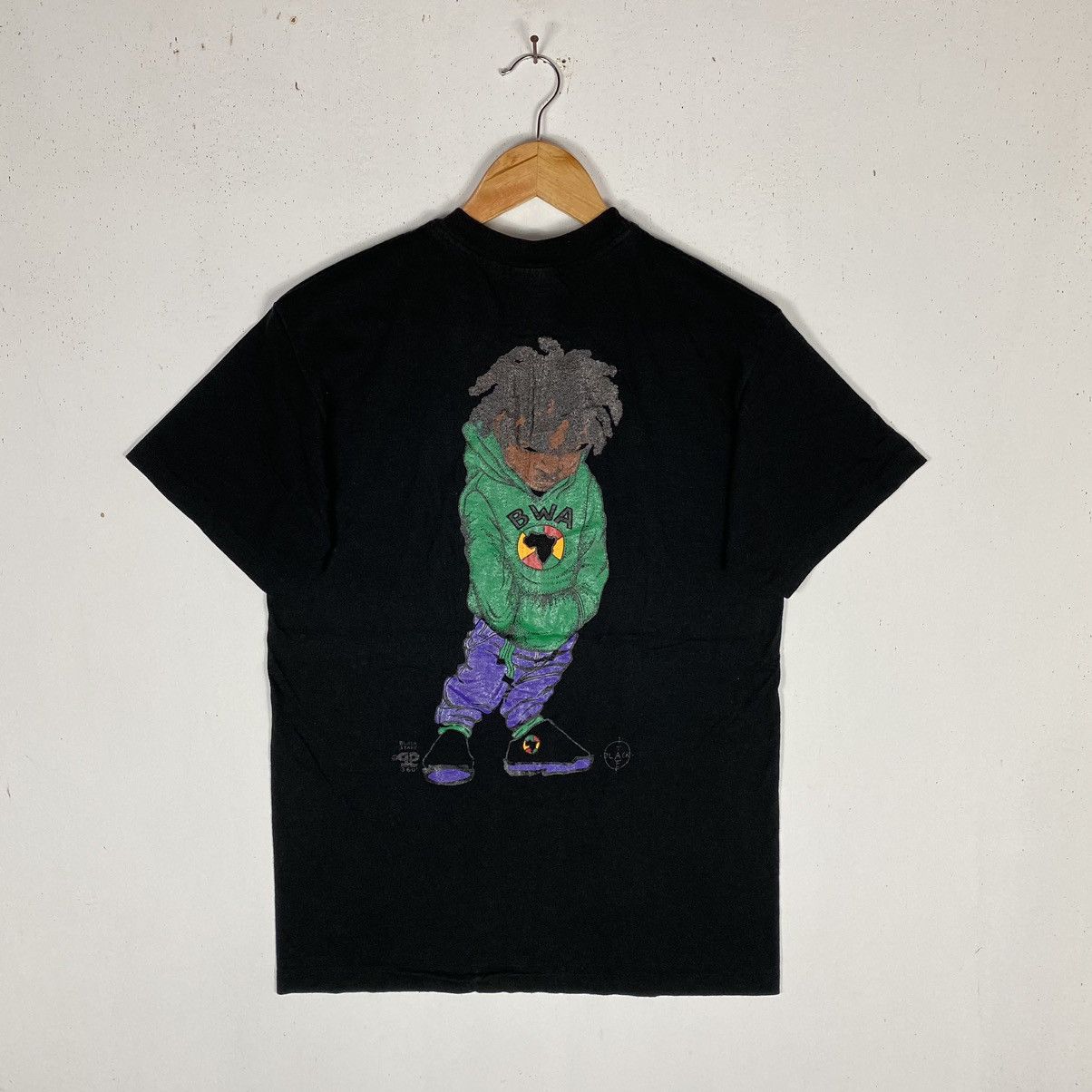 Cross Colours × Rap Tees × Vintage VINTAGE 90's BWA BLACK STAFF RASTA CROSS COLOURS TEE Size US M / EU 48-50 / 2 - 9 Thumbnail
