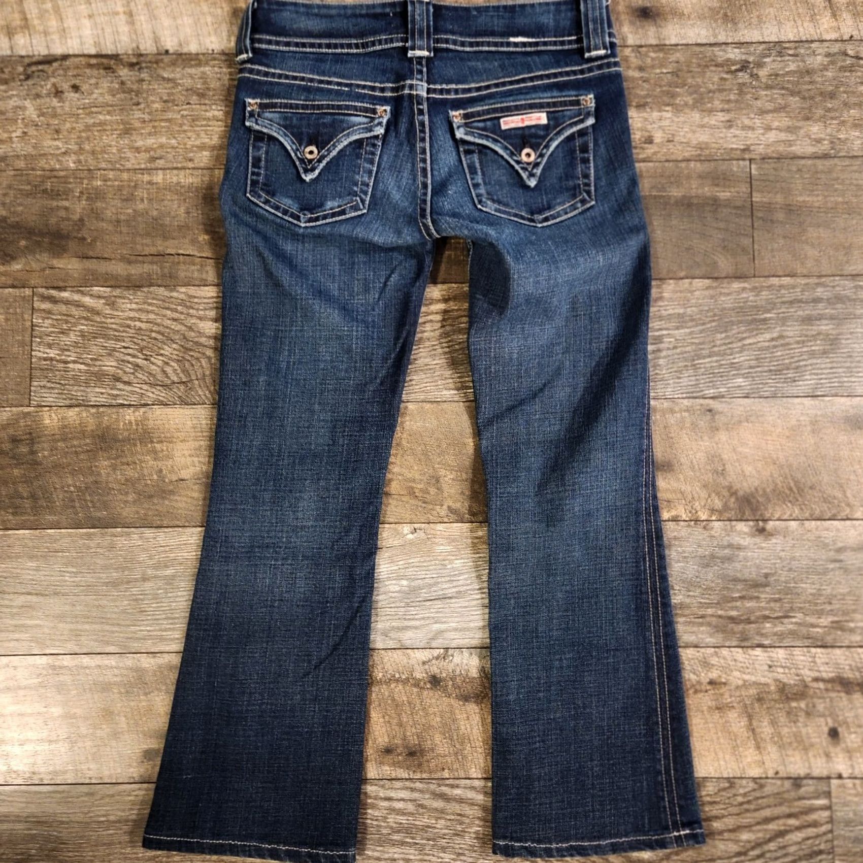 Hudson Hudson Jeans Signature Low Rise Boot Cut Denim Jeans Women 27 Dark Wash Blue Hipster 90s Retro Bohemian Grunge London USA Size 27" / US 4 / IT 40 - 4 Thumbnail
