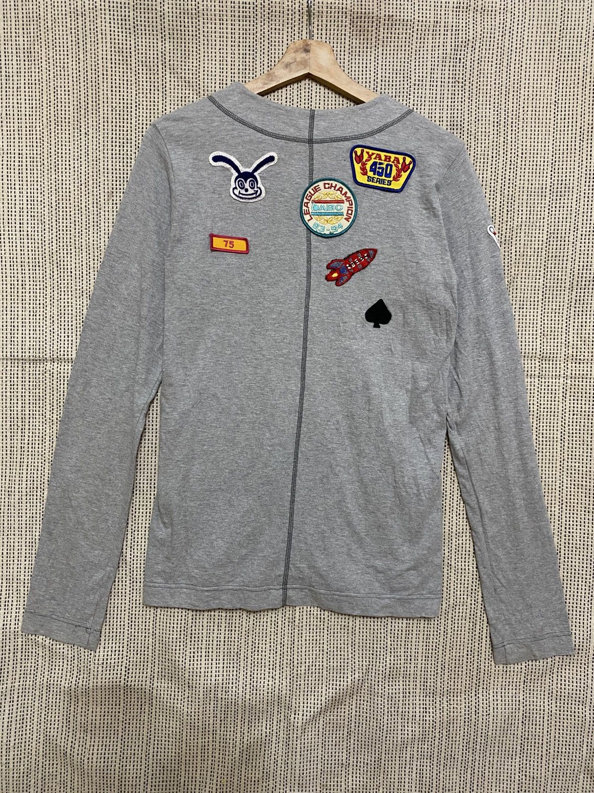 Vetements Vetements Grey Button-Up Cardigan – 700 Patch Design Size M / US 6-8 / IT 42-44 - 2 Thumbnail