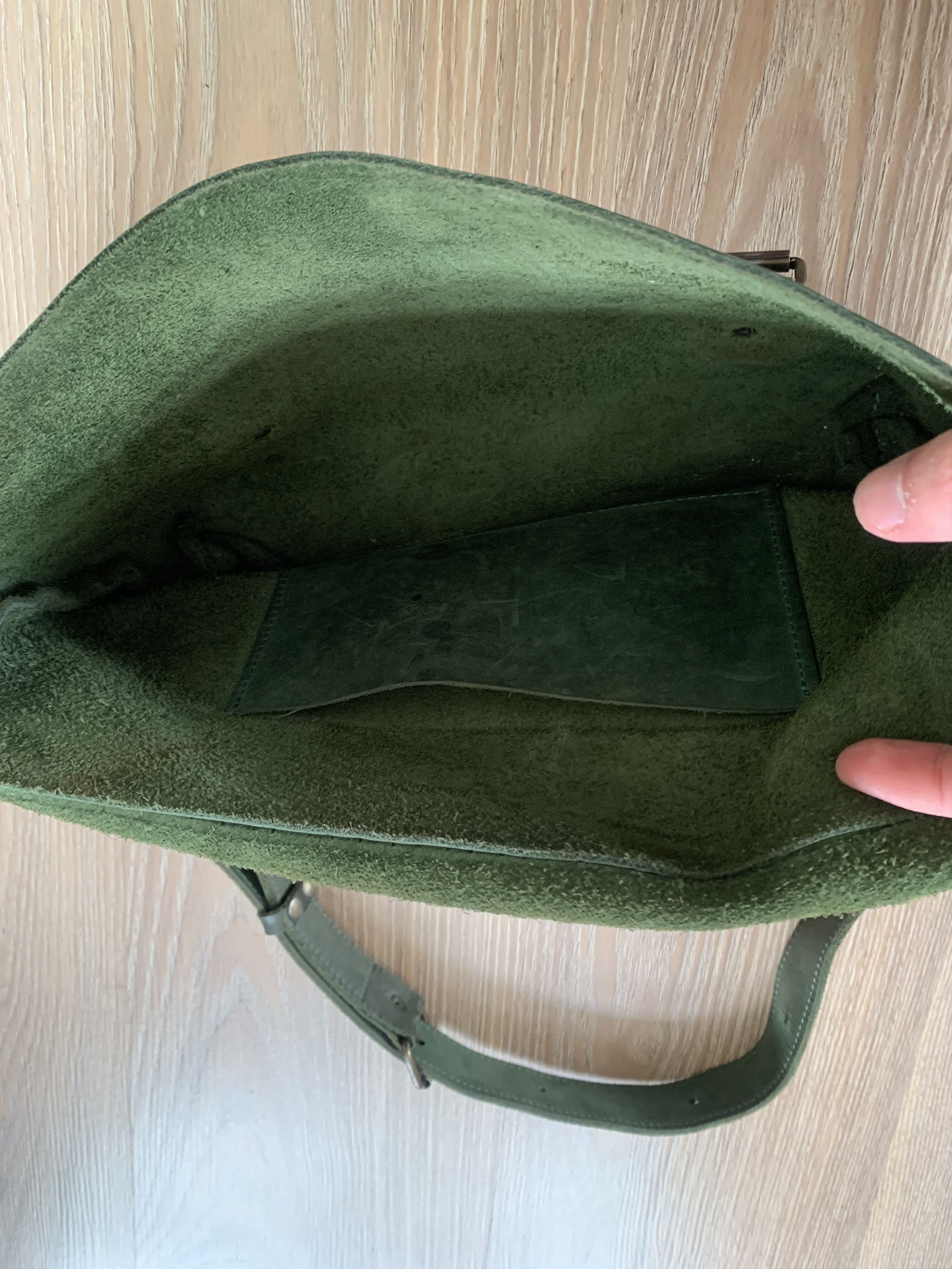 Other Hand Made Retro Vintage Green Leather Courier Messenger Bag Size ONE SIZE - 7 Thumbnail