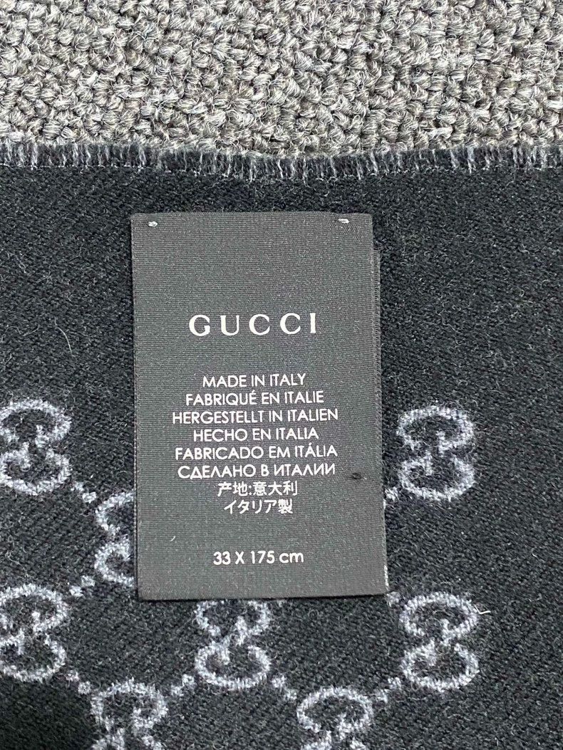 Gucci Gucci Old flower full-printed wool double-sided scarf 2506- Size ONE SIZE - 5 Thumbnail