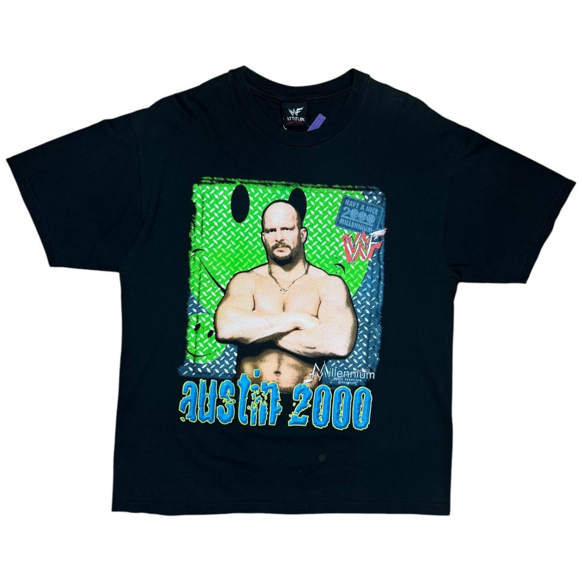 WWE 2000 STONE COLD STEVE AUSTIN wwf Size US XL / EU 56 / 4 - 1 Thumbnail