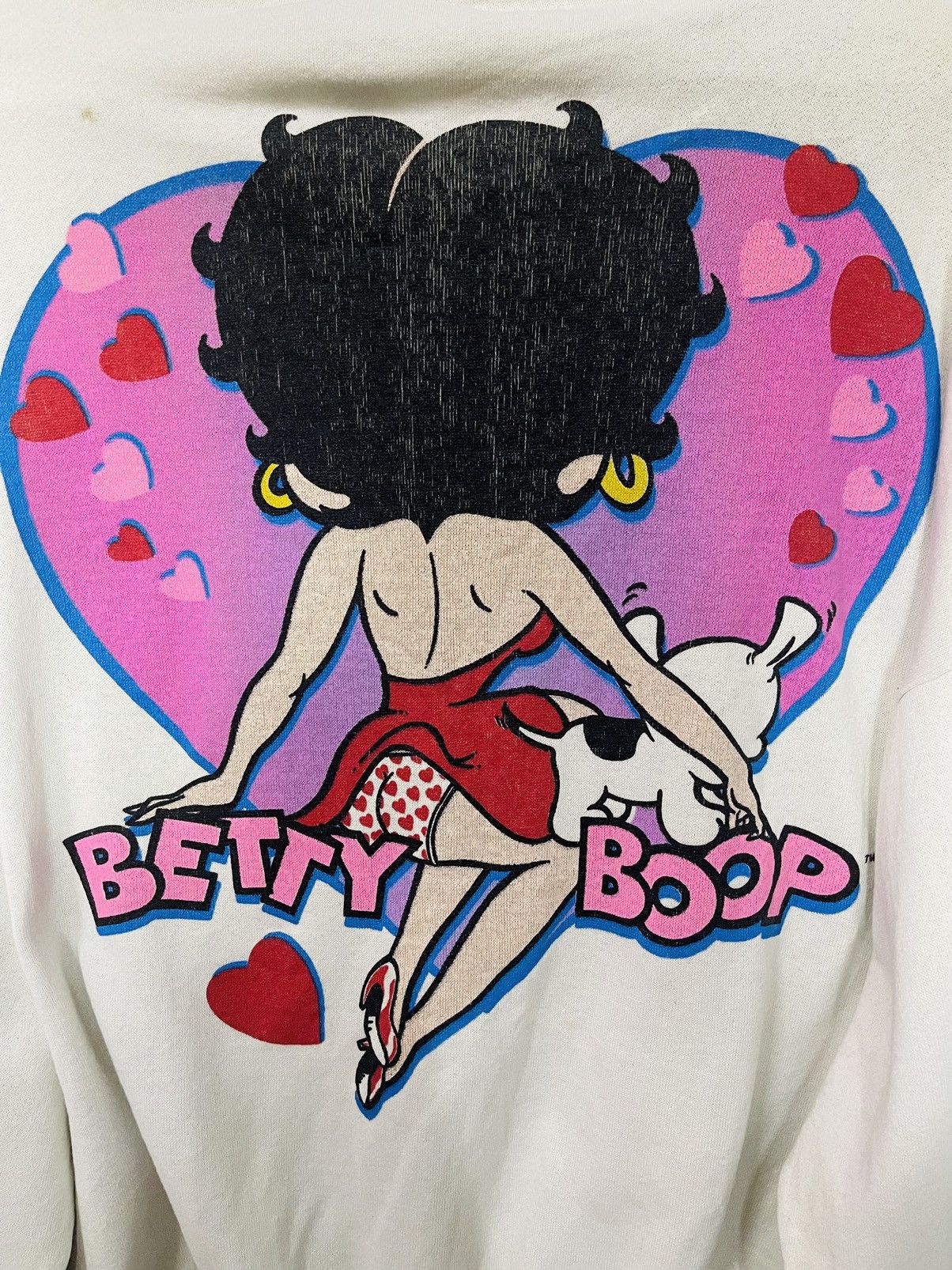 Anime × Changes × Vintage Vintage 80s Betty Boop Mirror Print Sweatshirt (08) Size US XL / EU 56 / 4 - 7 Thumbnail
