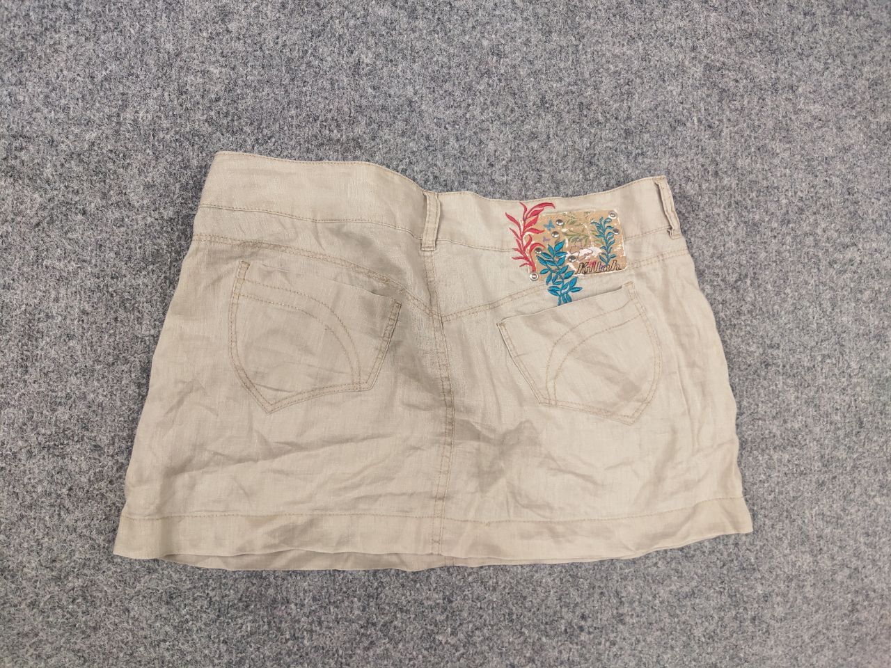 Miss Sixty Y2K Vintage Linen Mini Skirt Killah Miss Sixty hysteric LGB Size 30" / US 8 / IT 44 - 7 Thumbnail
