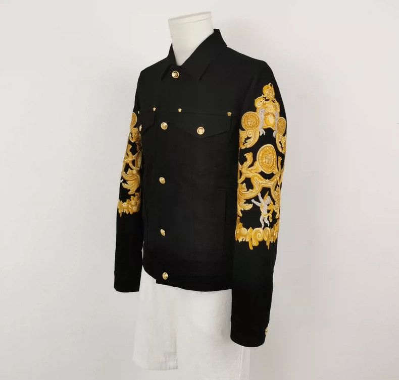 Versace Versace Heavy work embroidered denim jacket jacket Size US XL / EU 56 / 4 - 3 Thumbnail