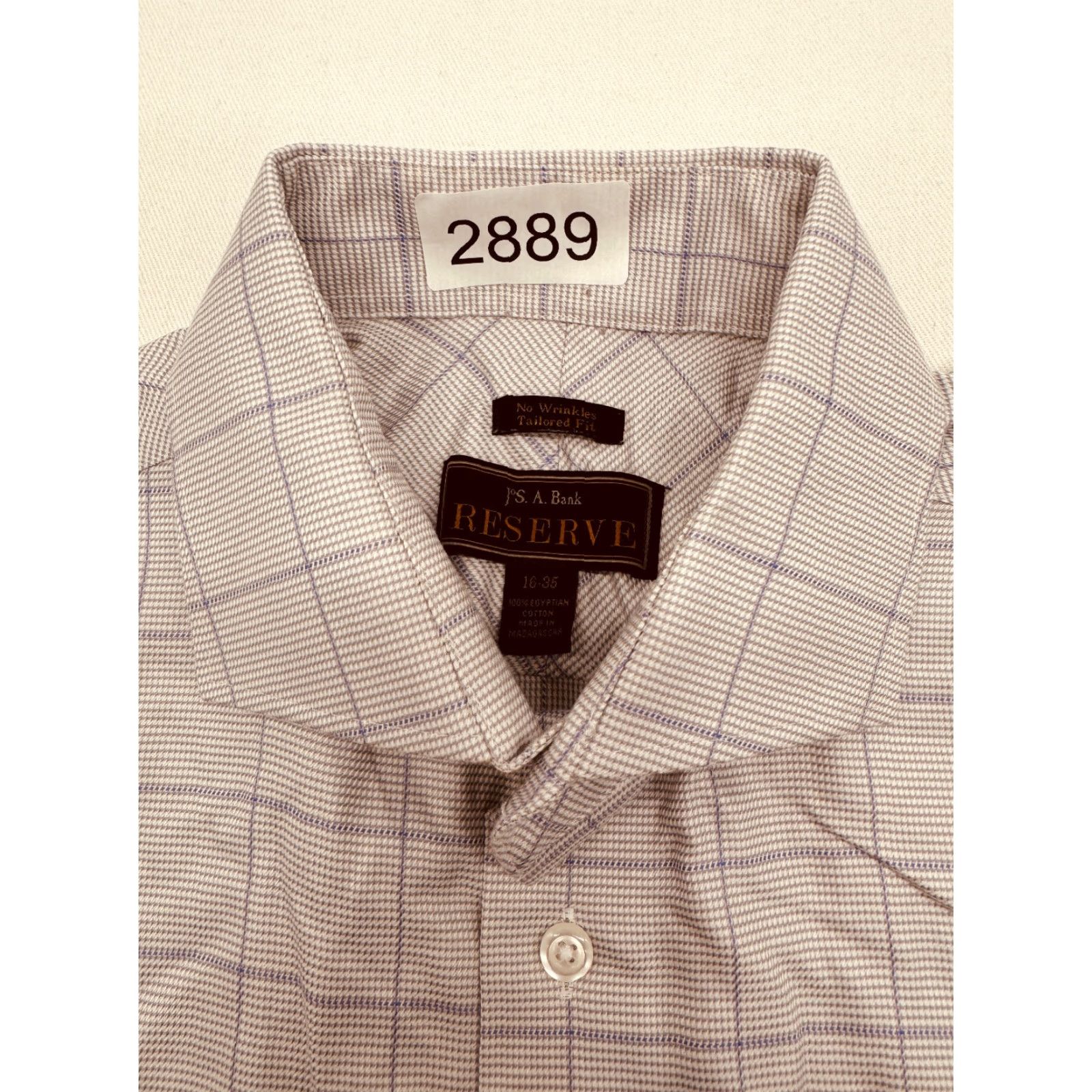 Jos. A. Bank Jos. A. Banks Reserve Long Sleeve Shirt Mens Large Check Cotton Dress Shirt 2889 Size US L / EU 52-54 / 3 - 2 Thumbnail