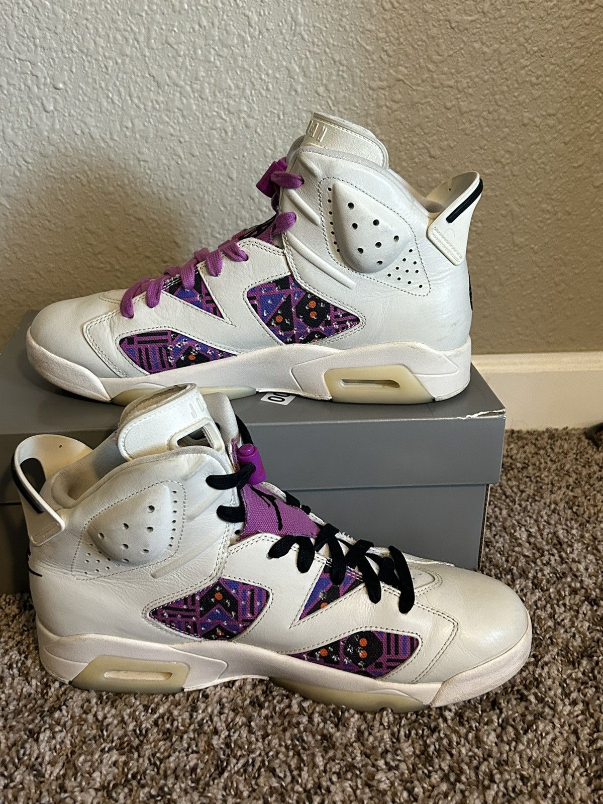 Jordan Brand Air Jordan 6 Retro Quai 54 Purple Size US 10.5 / EU 43-44 - 2 Thumbnail