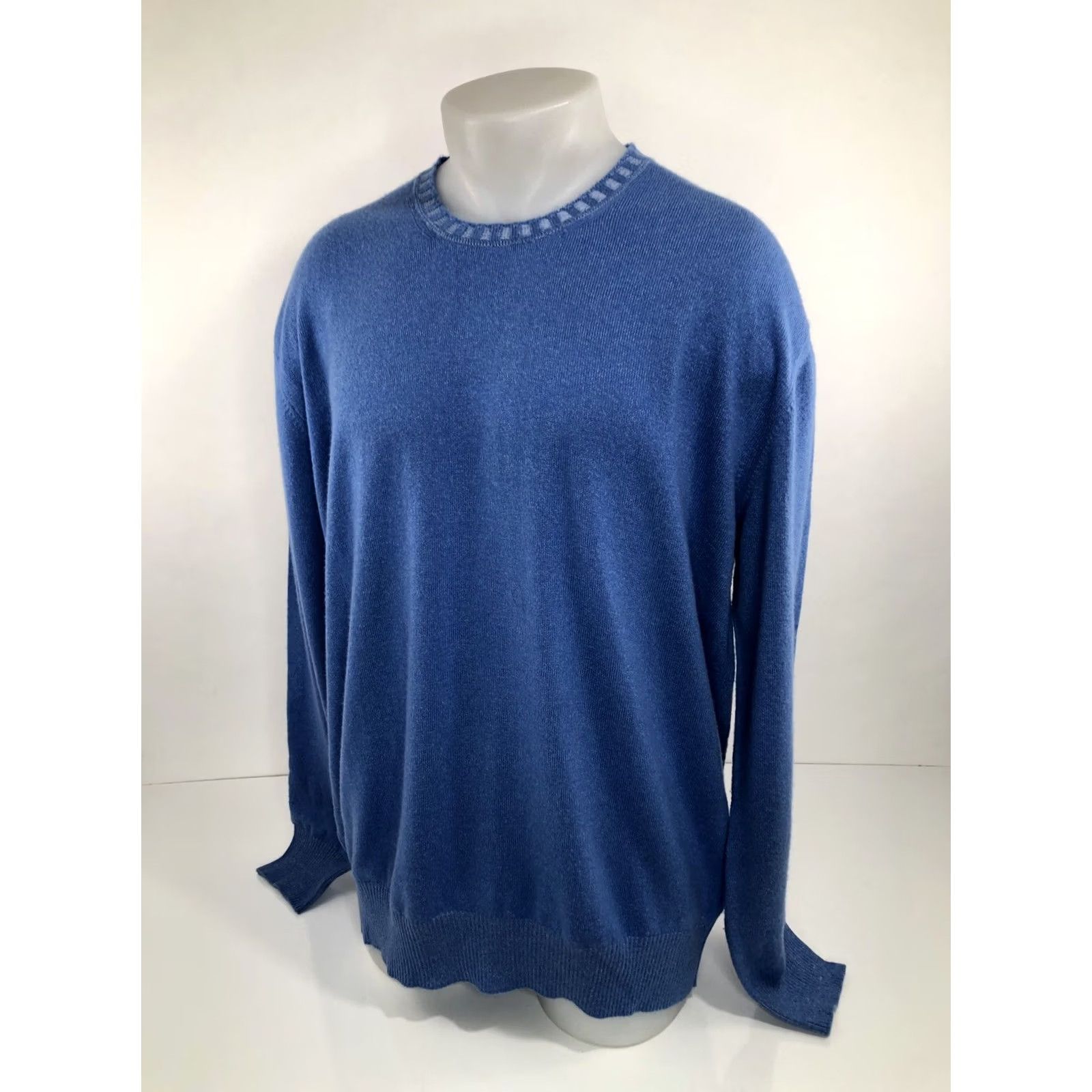 Vintage WERNER SCHERER ITALY 100% CASHMERE Mens Sweater 58 Blue Pullover Shirt Size US XXL / EU 58 / 5 - 4 Thumbnail