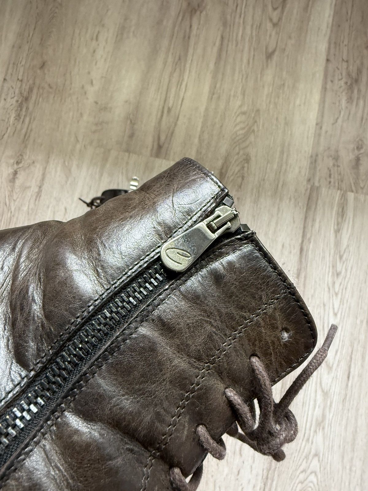 Other Crispiniano Patina Leather Boots Side Zip Italian Combat 39 Size US 6 / EU 39 - 21 Thumbnail