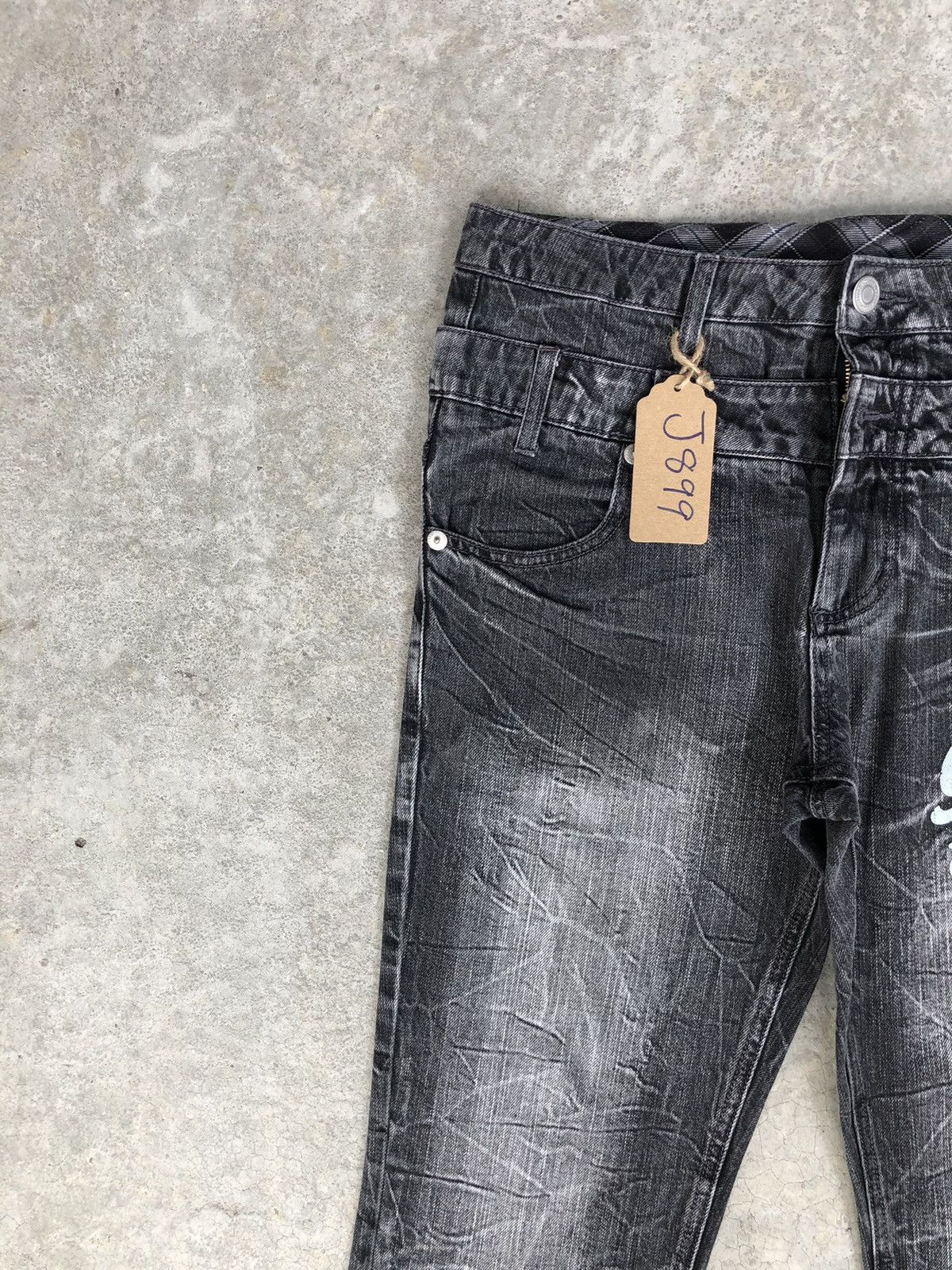 Hysteric Glamour Japanese Double Focus Double Waist Distressed Jeans Size US 33 - 4 Thumbnail