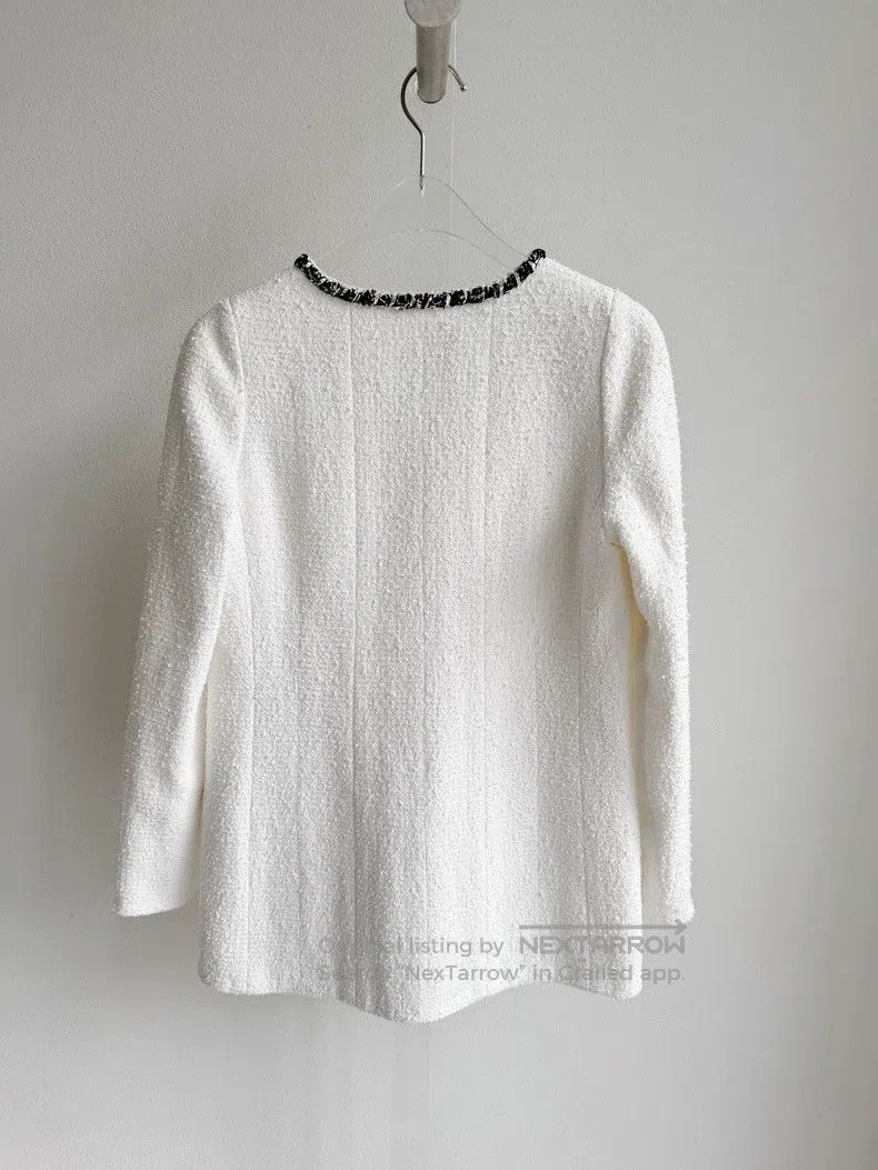 Chanel Chanel 22P white and black rolled long-sleeved jacket Size XXS / US 00 / IT 34 - 4 Thumbnail
