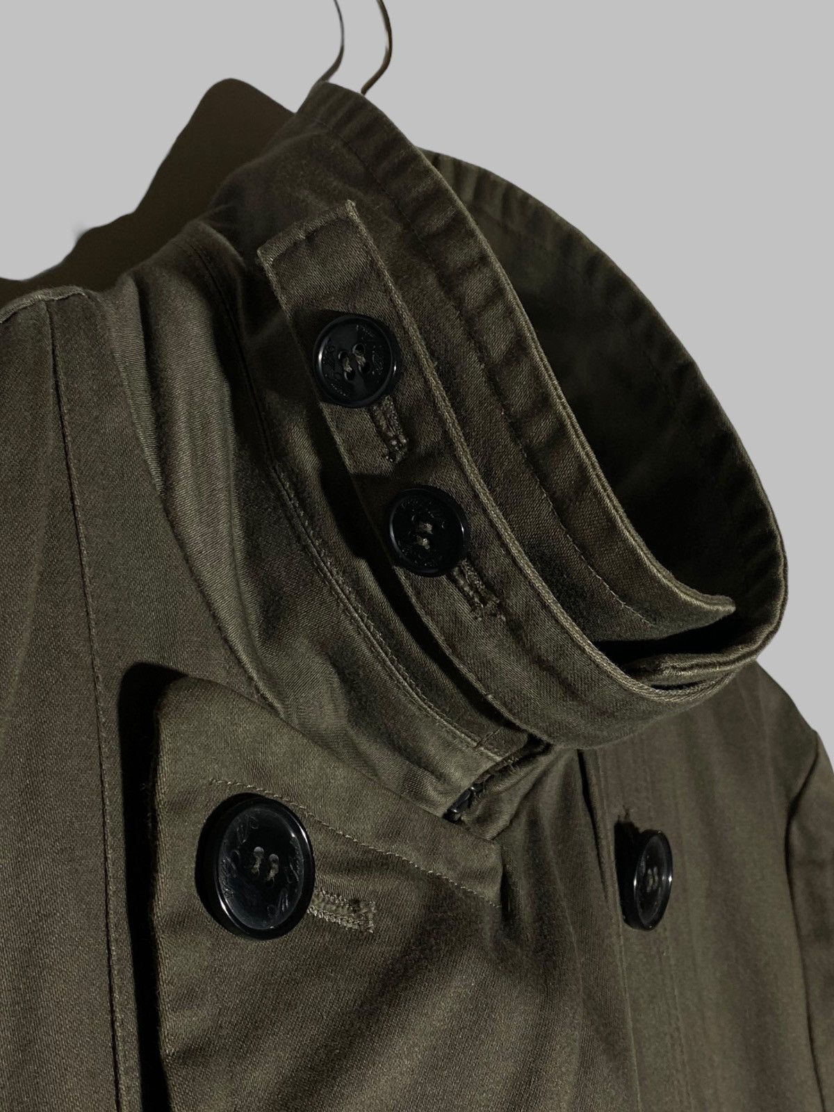 Allsaints All Saints Vagabond Double Breasted Pea Coat Khaki Jacket Size US S / EU 44-46 / 1 - 6 Thumbnail