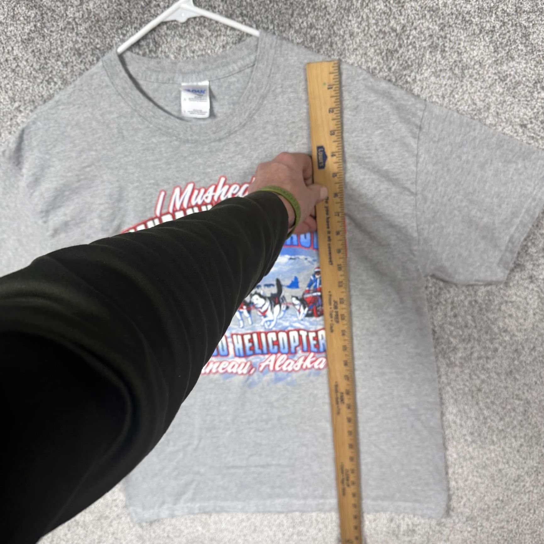 Gildan Mendenhall Glacier Juneau Alaska Dog Sledding Mush T-Shirt Mens L Gray Gorpcore Size US L / EU 52-54 / 3 - 2 Thumbnail