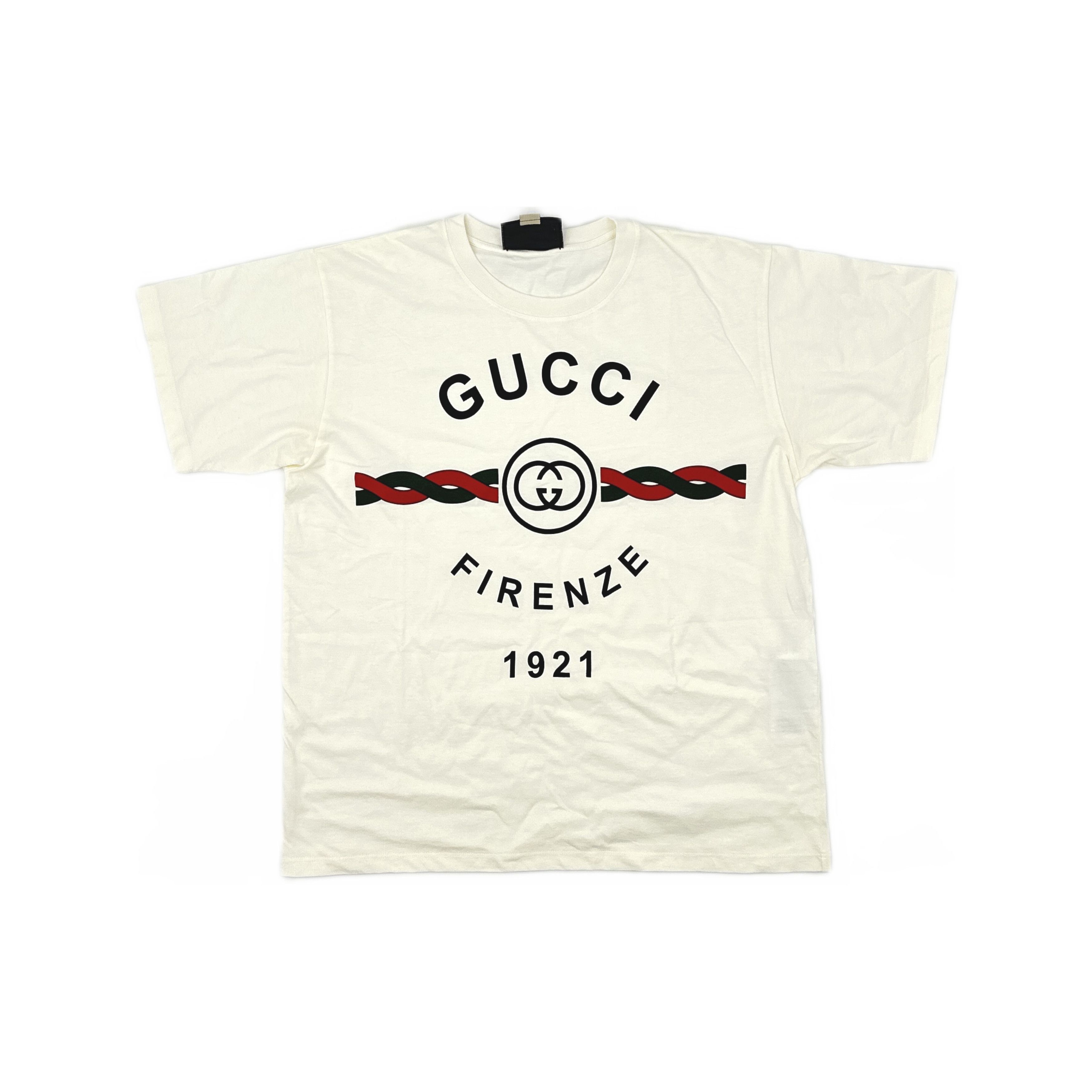 Gucci Gucci Firenze 1921 Logo T-Shirt Size S Size US S / EU 44-46 / 1 - 1 Thumbnail