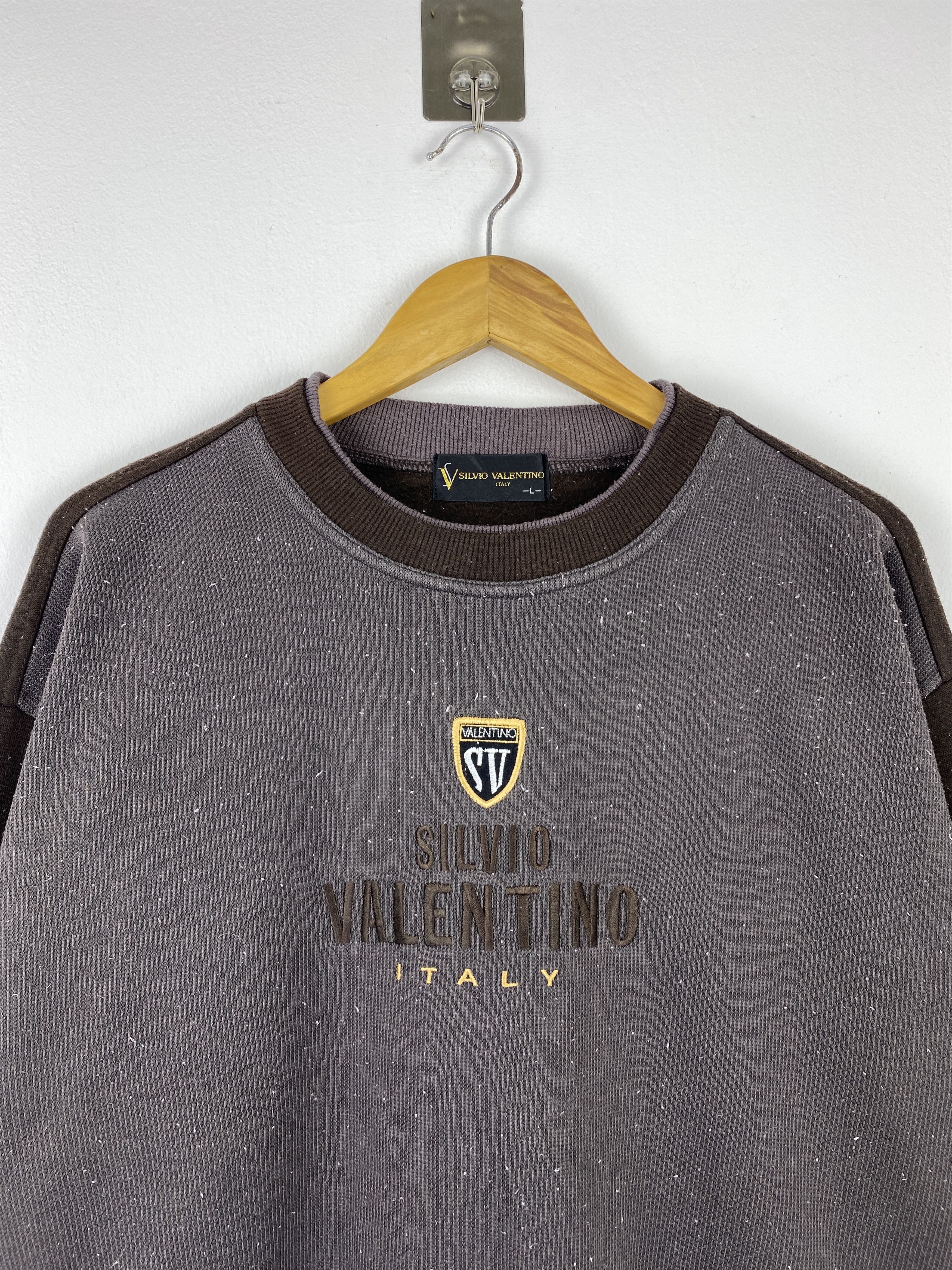 Japanese Brand Vintage Silvio Valentino Spellout Logo Sweatshirt BP0051 Size US L / EU 52-54 / 3 - 2 Thumbnail