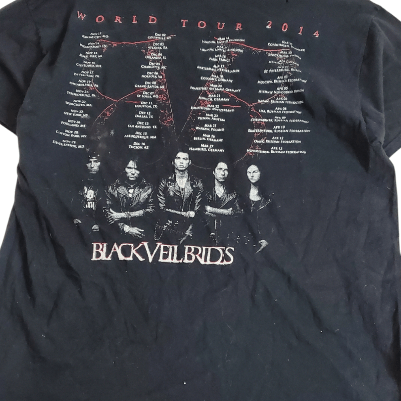 Band Tees × Vintage 2014 Black Veil Brides Tour T-Shirt Size US L / EU 52-54 / 3 - 4 Thumbnail