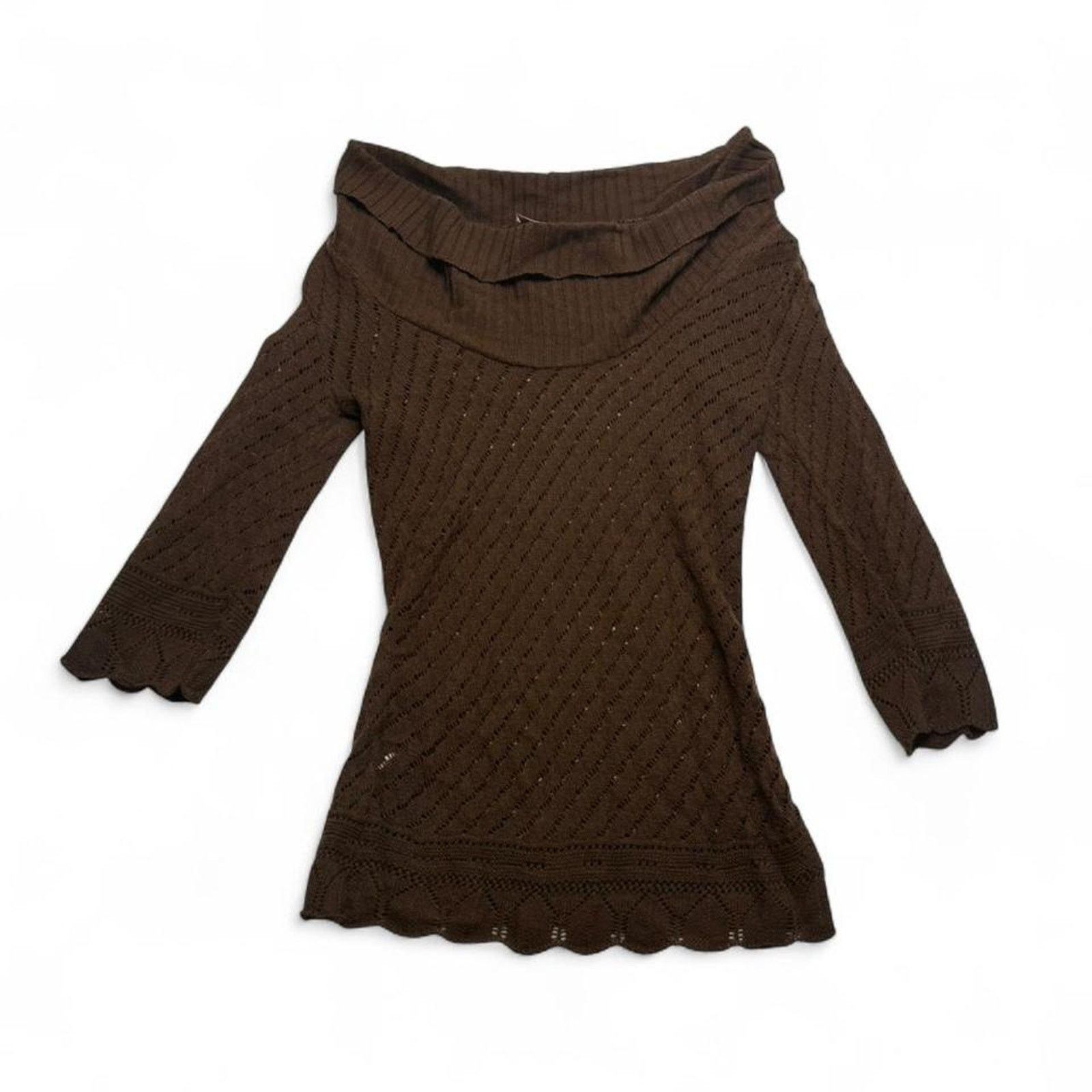 Other Brown cowl neck light weight knitted long sleeve size M Size M / US 6-8 / IT 42-44 - 4 Thumbnail