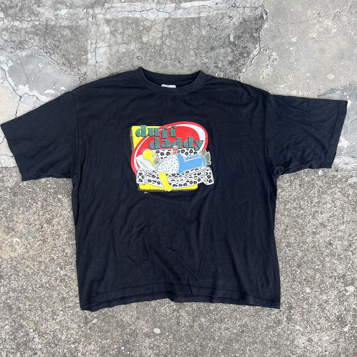 The Simpsons × Vintage Vintage 1996 THE SIMPSONS Duff Daddy T Shirt Size US XL / EU 56 / 4 - 1 Thumbnail