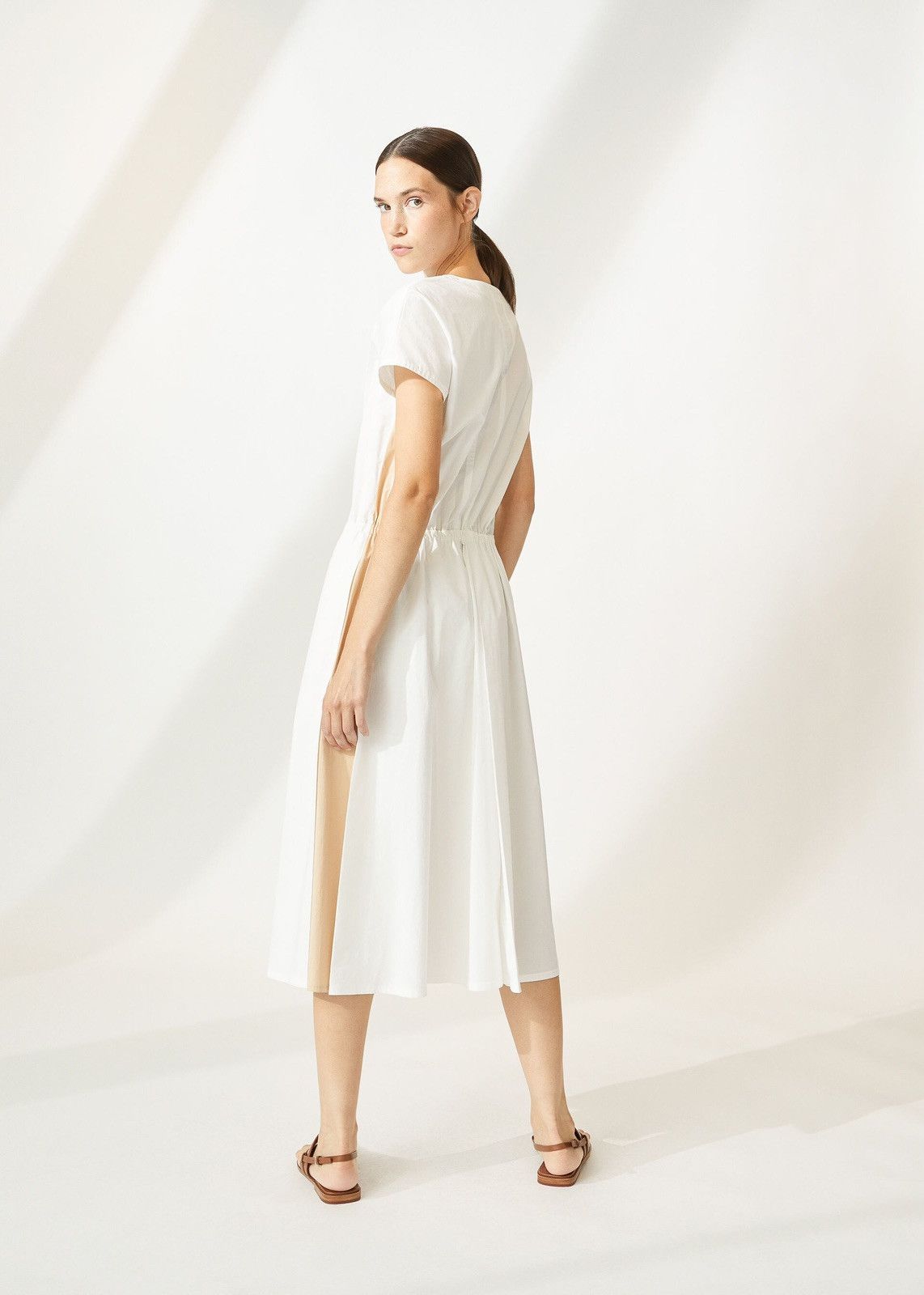Loro Piana o1srvl11e0424 Dress in White Size L / US 10 / IT 46 - 4 Thumbnail