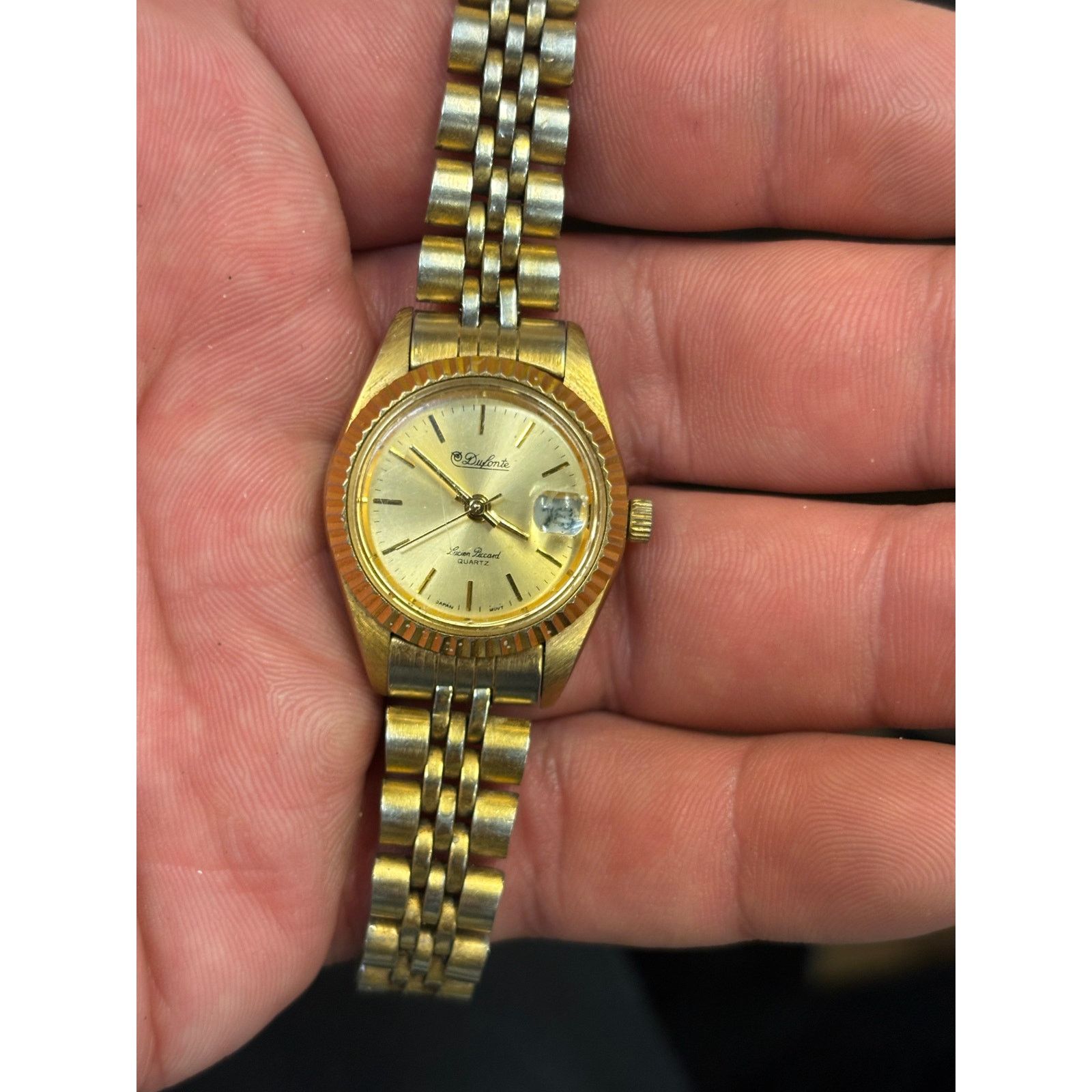 Lucien Piccard Dufonte Lucien Picard Gold Tone Womens Watch! New Battery. Size ONE SIZE - 3 Thumbnail
