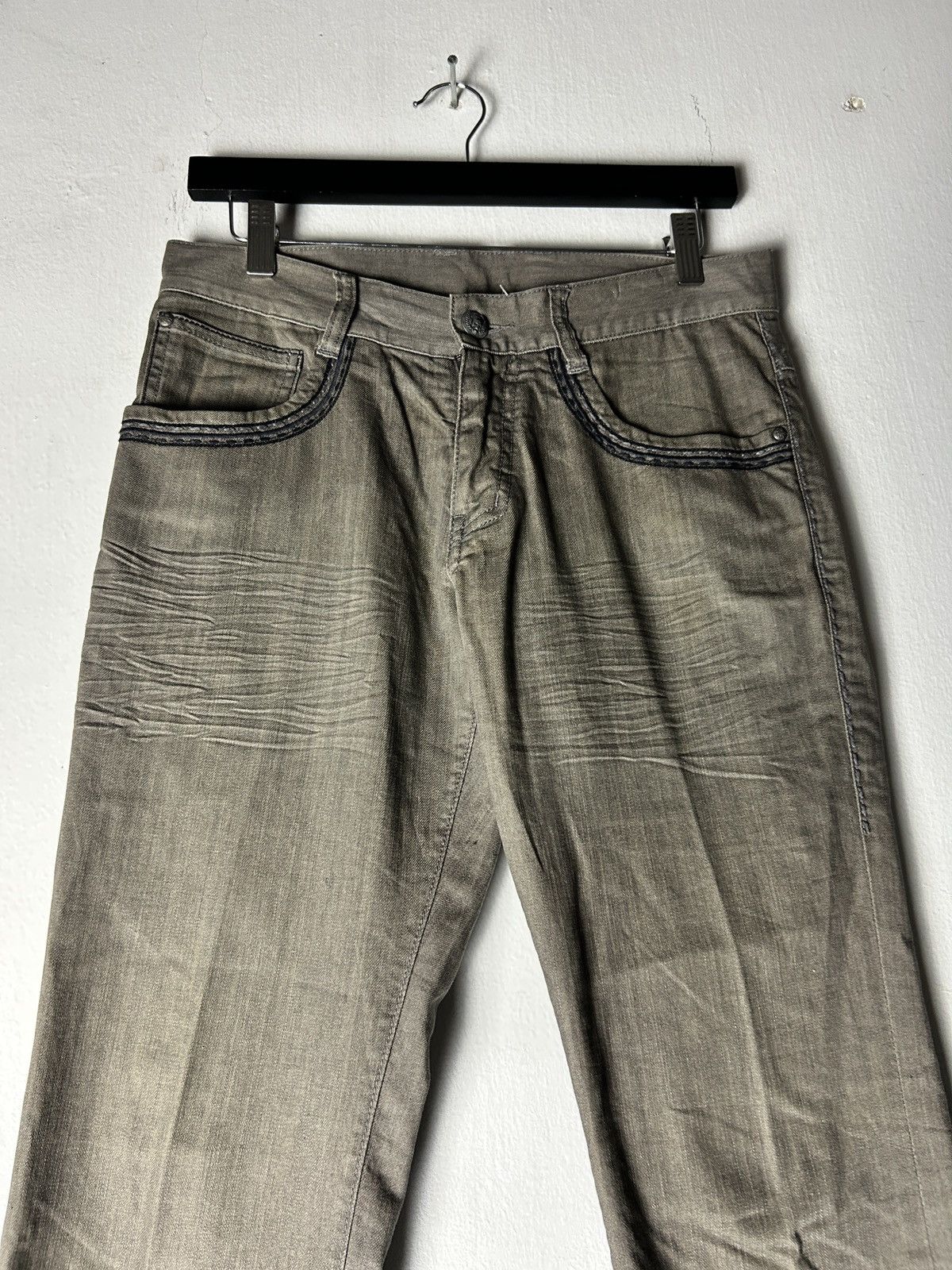 Japanese Brand 292195 Homme Whiskered Jeans Skull Button Size US 30 / EU 46 - 4 Thumbnail