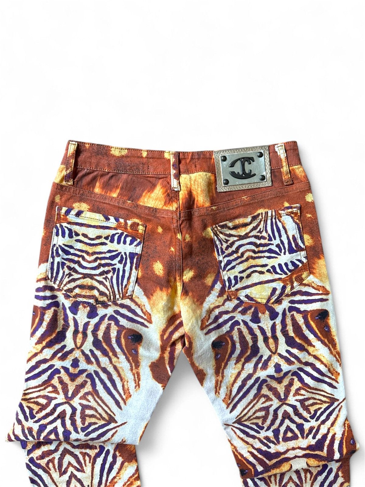 Just Cavalli Just Cavalli Roberto Cavalli 00s Zebra Psychedelic Jeans Size 26" / US 2 / IT 38 - 4 Thumbnail