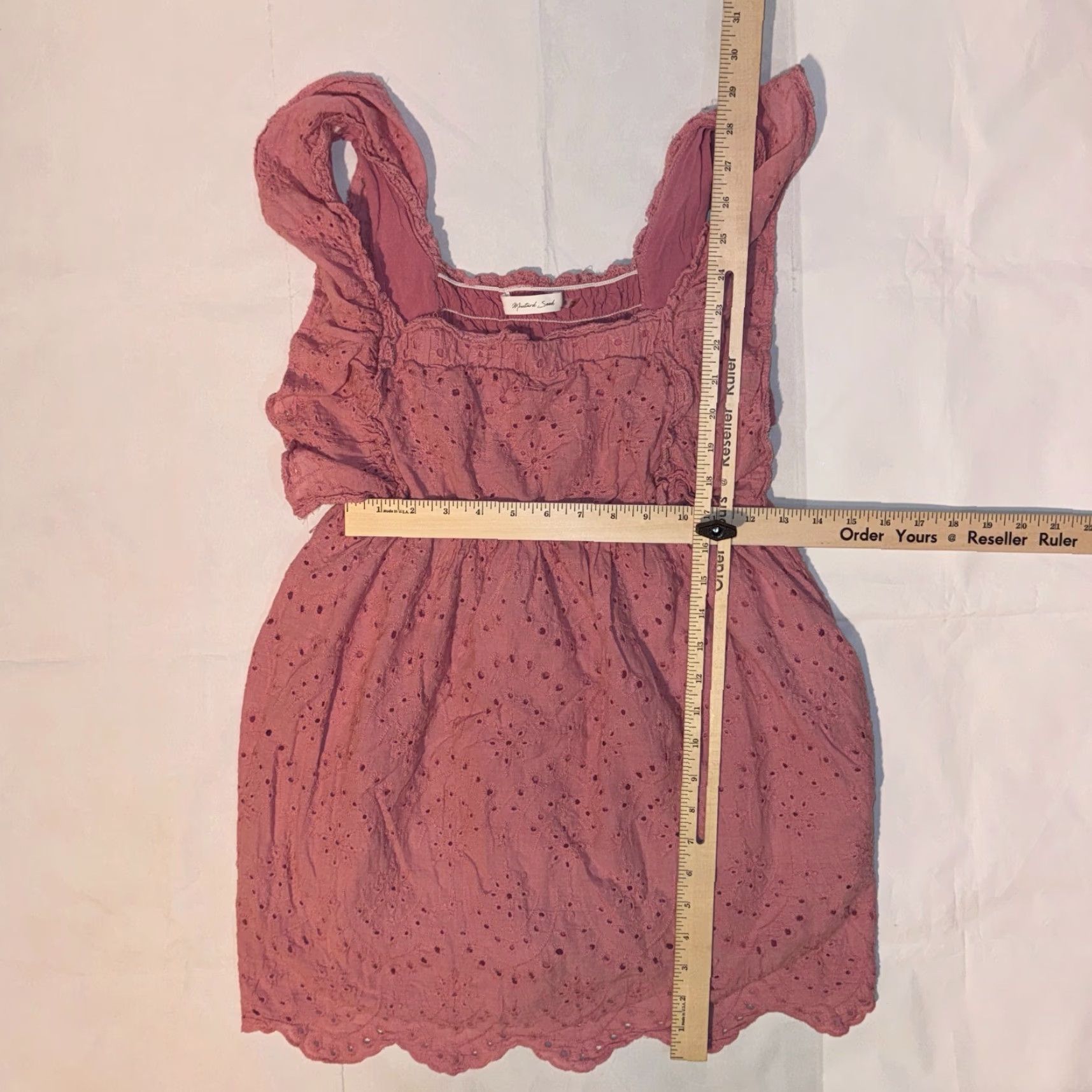 Vintage Mustard Seed Women's Pink Ruffled Sleeveless Mini Dress Sz S] Size S / US 4 / IT 40 - 3 Thumbnail
