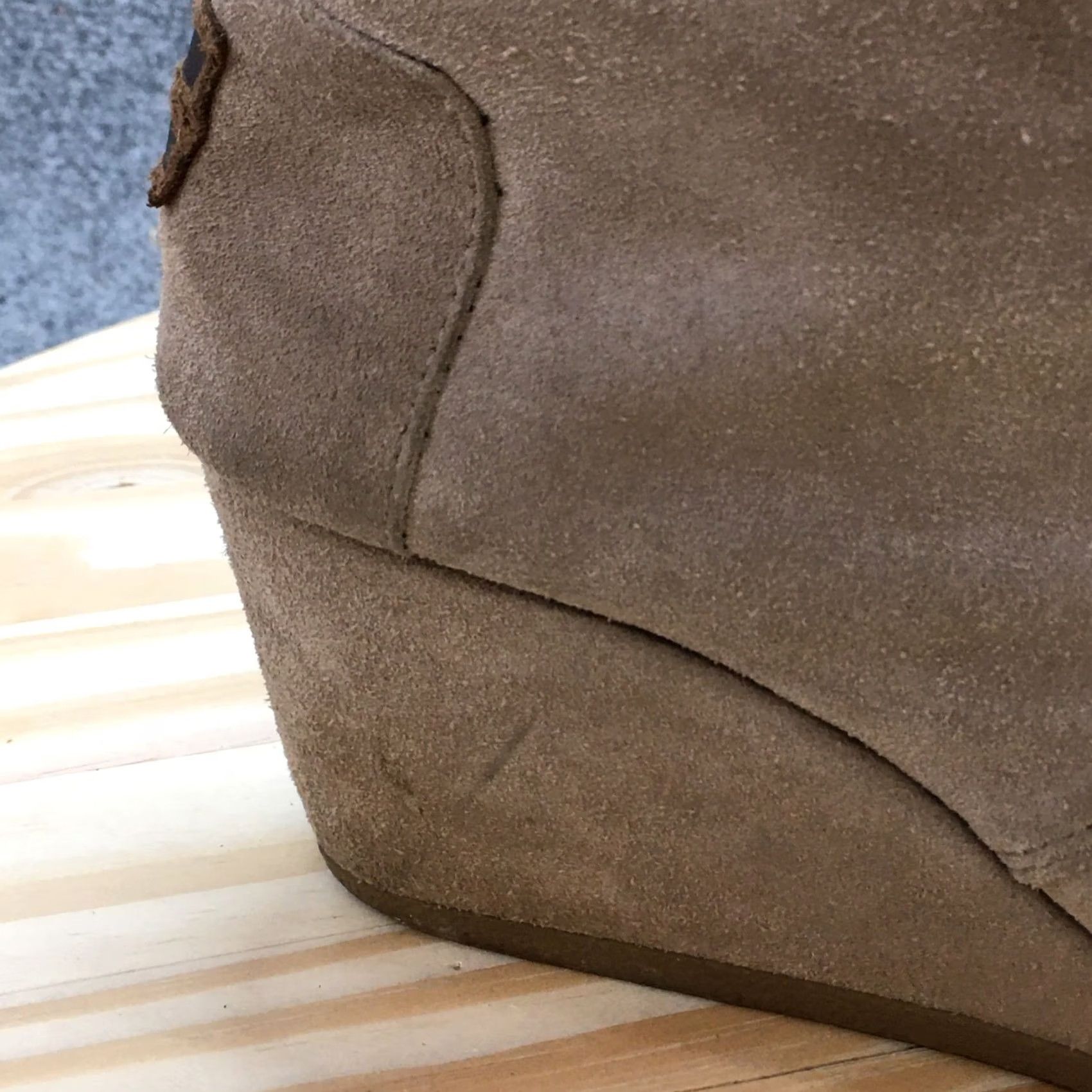 Toms TOMS Boots Womens 6.5 Desert Brown Lace Up Casual Comfort Wedge Ankle Top Shoes Size M / US 6-8 / IT 42-44 - 2 Thumbnail