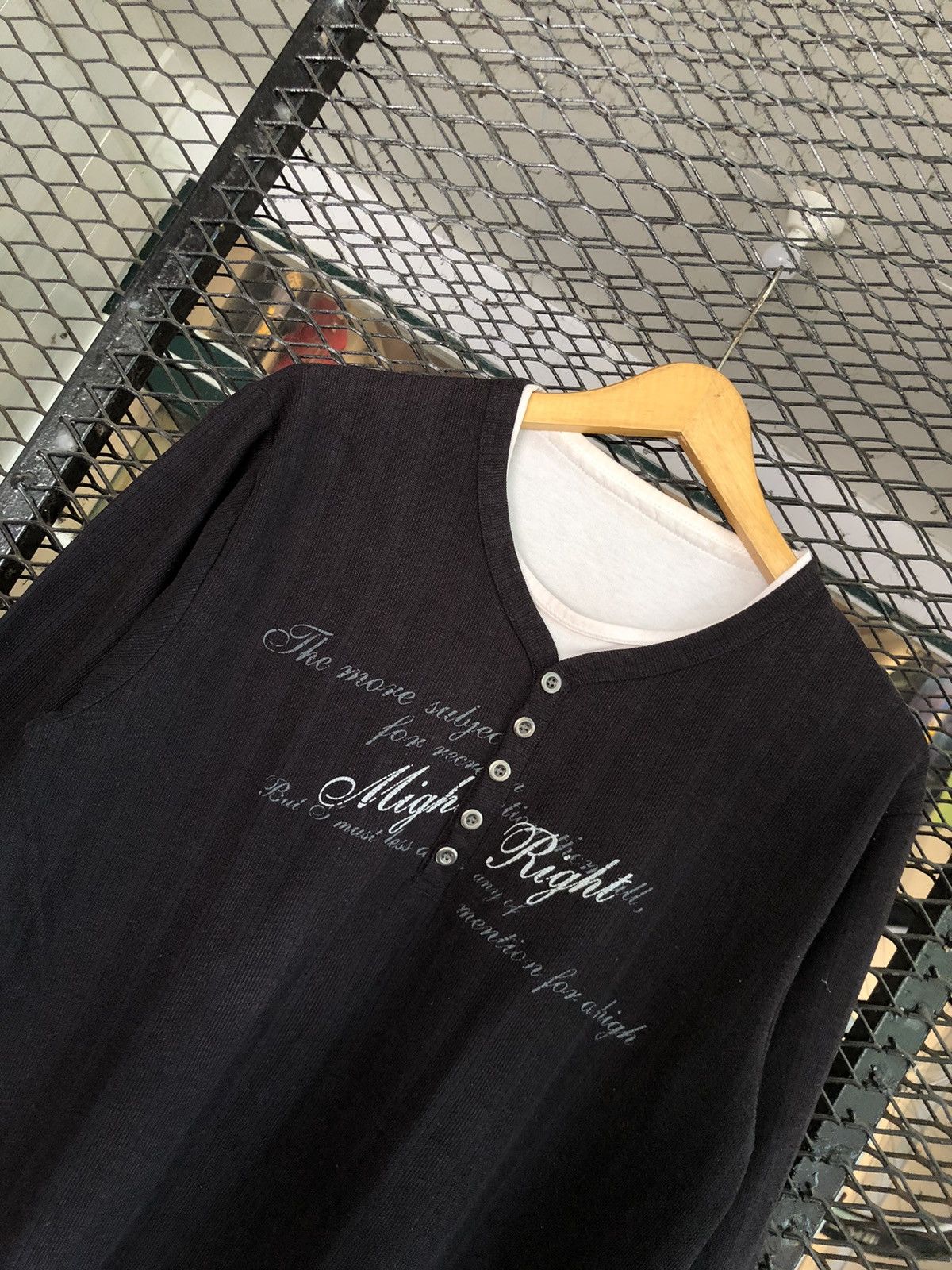 If Six Was Nine × Japanese Brand × Le Grande Bleu (L.G.B.) JAPANESE MIGH RIGHT POEM LONG SLEEVE DOUBLE LAYER LGBSTYLE Size US L / EU 52-54 / 3 - 2 Thumbnail