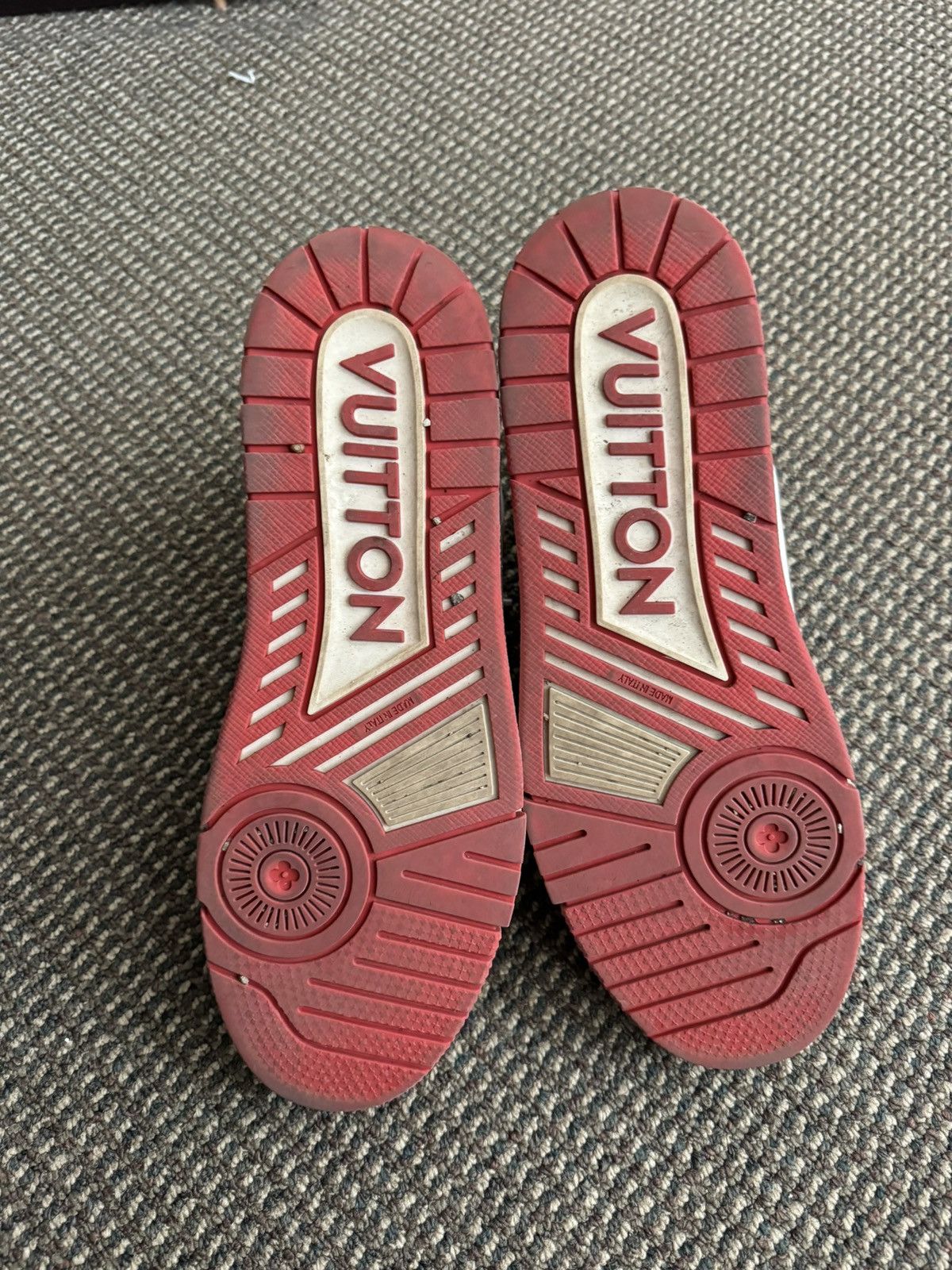 Louis Vuitton Louis Vuitton LV Trainer Mid White Red Size 9 (fits US 10.5) Size US 10.5 / EU 43-44 - 4 Thumbnail