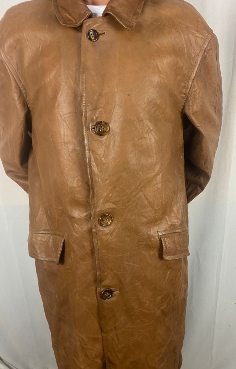 45rpm × Japanese Brand × Leather Vintage 45rpm studio leather trench coat Size US M / EU 48-50 / 2 - 10 Thumbnail