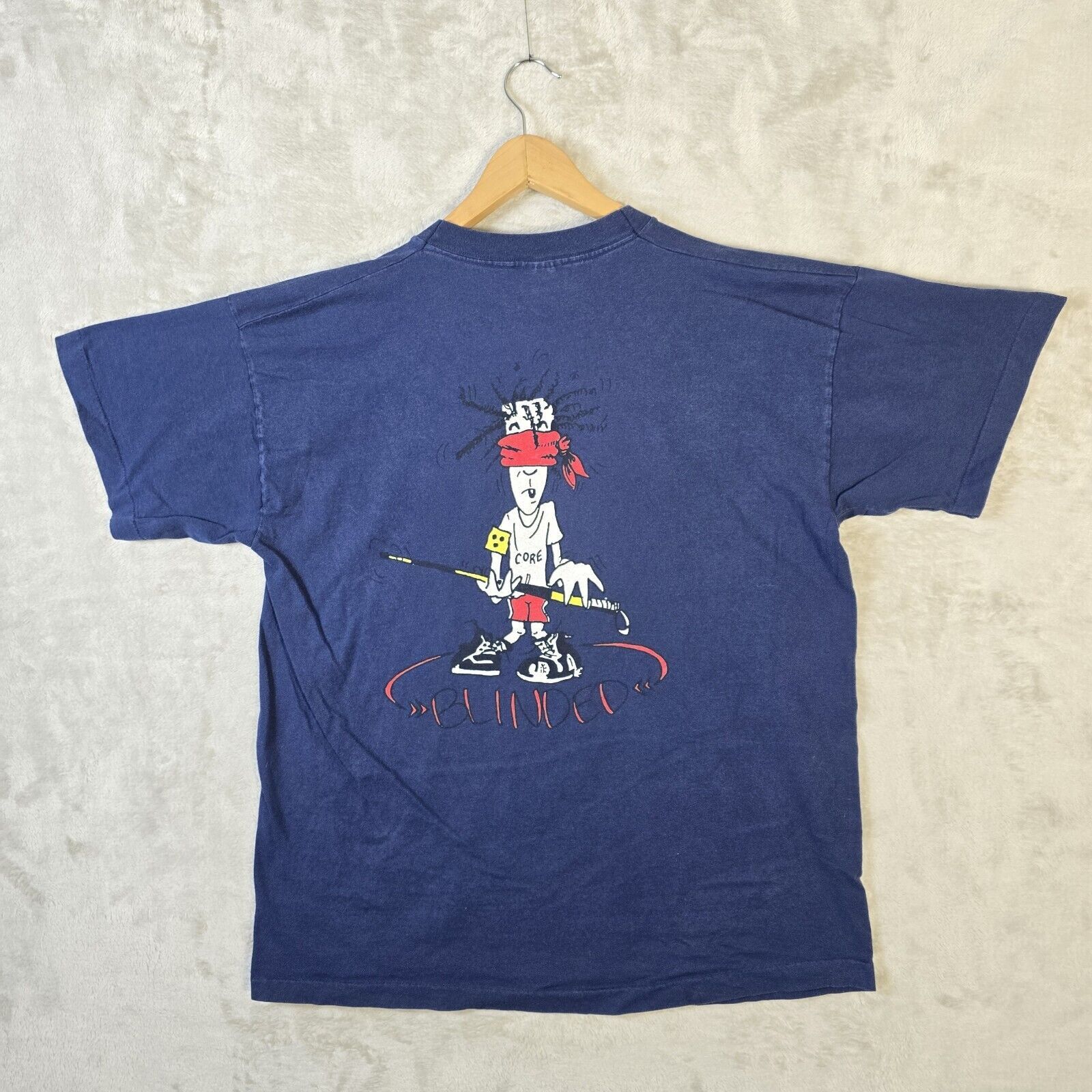 Fruit Of The Loom Vintage 90s Skin Of Tears Blinded Punk Band Shirt XL RARE Size US XL / EU 56 / 4 - 7 Thumbnail
