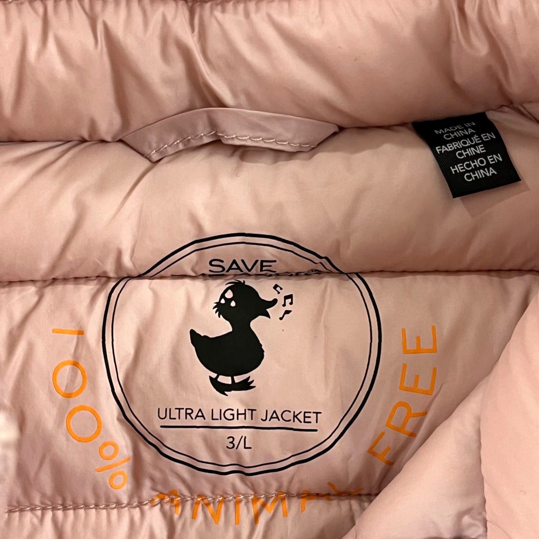 Save The Duck Save The Duck Plumtech Vest Womens Size 3 Large Blush Pink Puffer Coat Full Zip Size L / US 10 / IT 46 - 2 Thumbnail