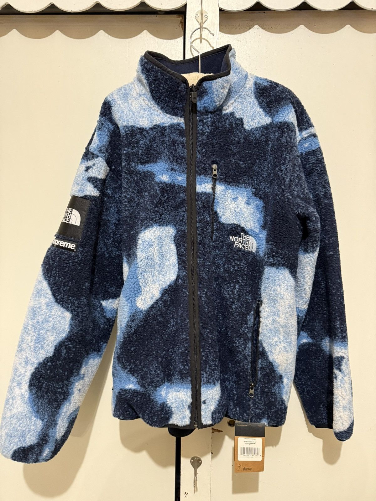 Supreme ノースフェイスDenim Print Fleece XL