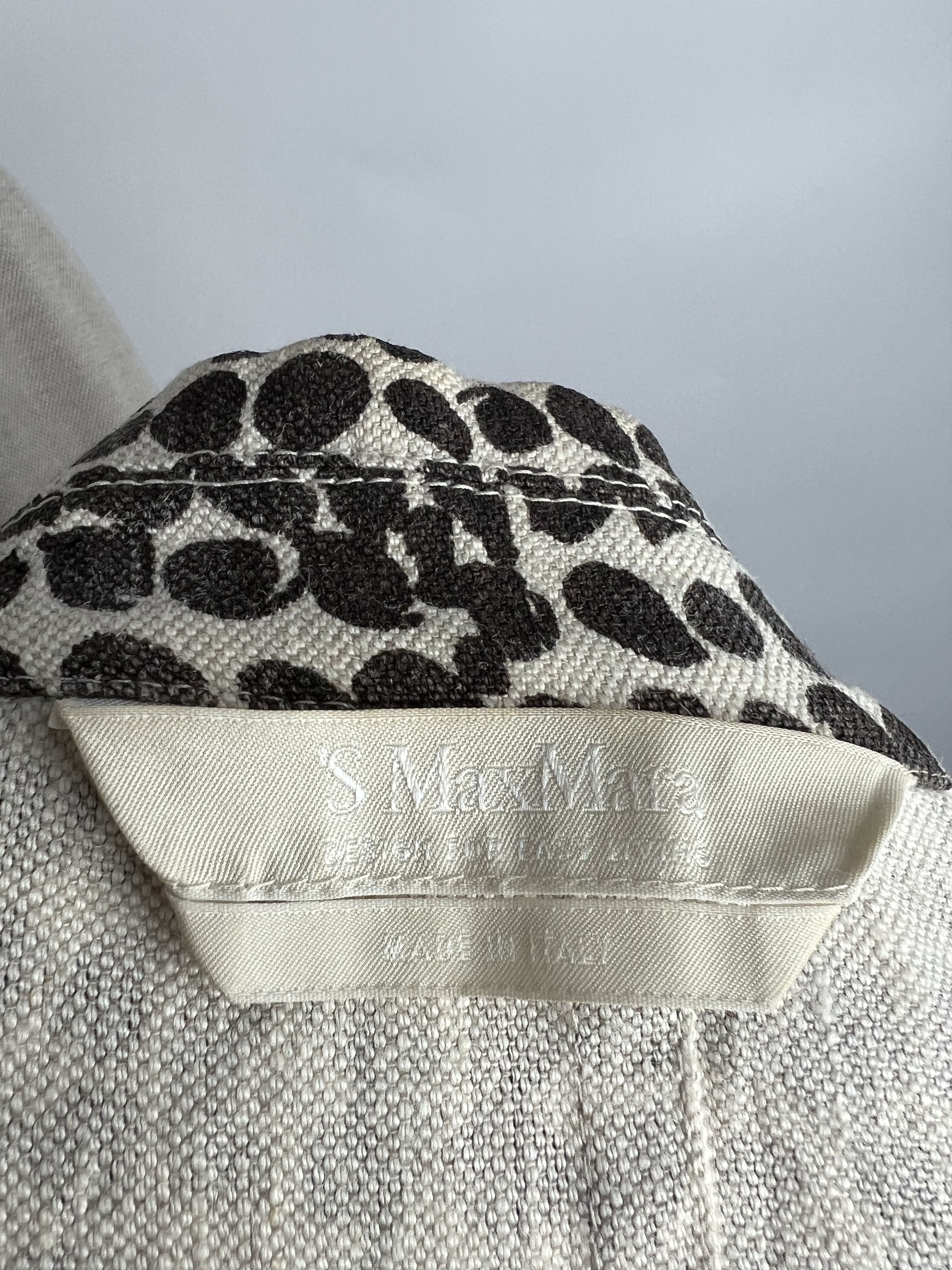 Max Mara Max Mara Brown White Linen Blazer Jacket Size 6 Size S / US 4 / IT 40 - 6 Thumbnail