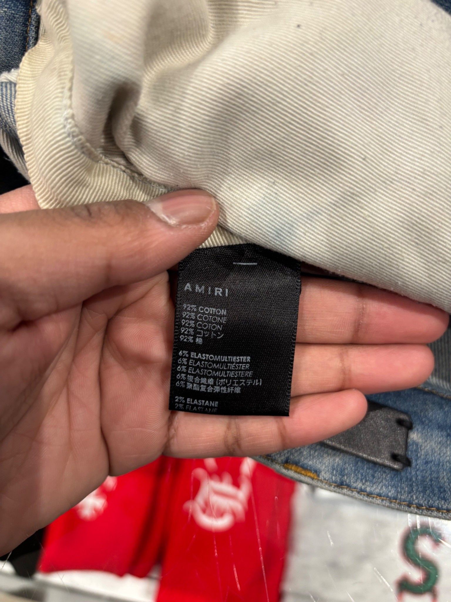 Amiri Amiri Blue Distressed Skinny Jeans Size US 31 - 5 Thumbnail