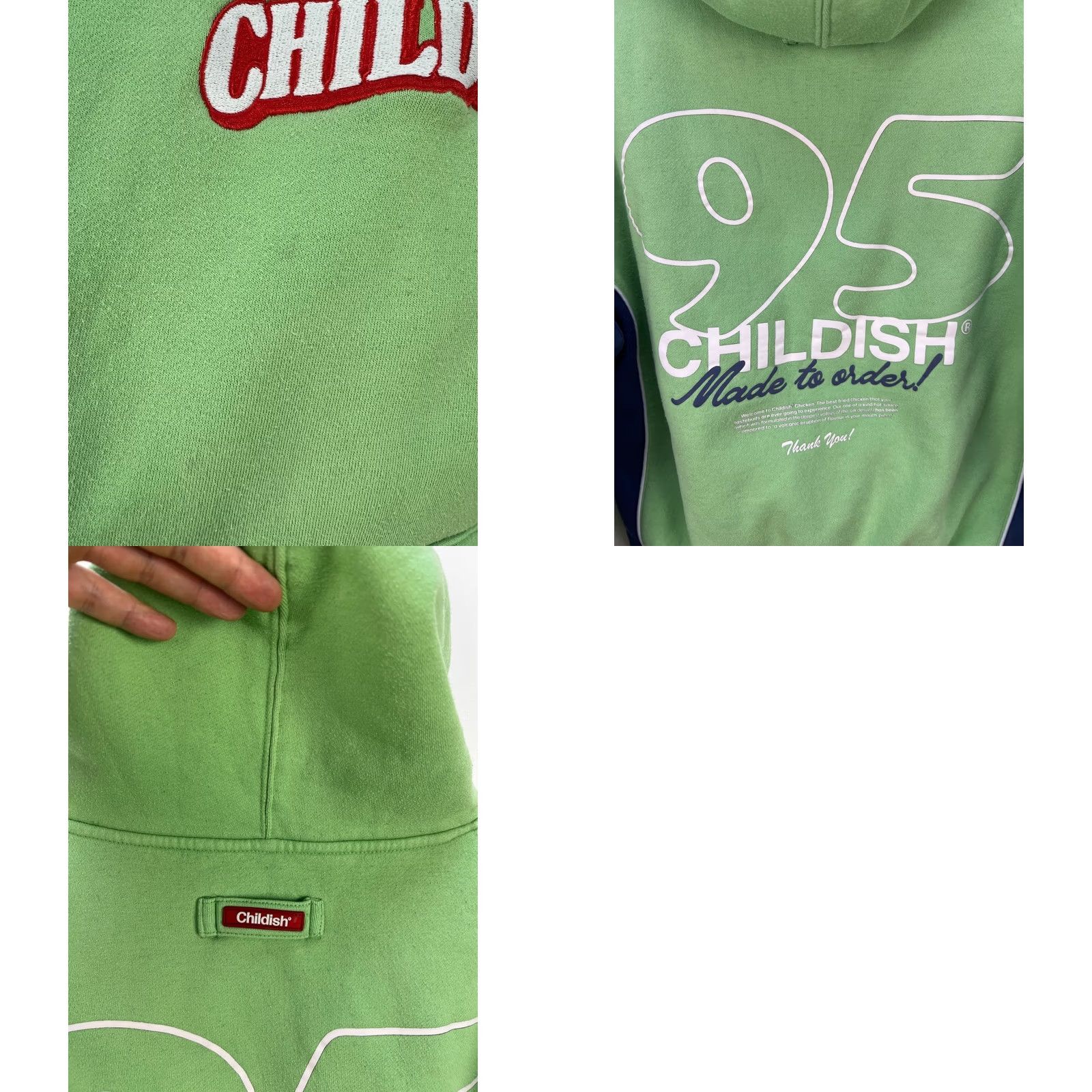Logo 7 VINTAGE TGFbro Hoodie Shirt Mens Size M Green Blue Logo Hooded Pullover 95 Sweatshirt Size US M / EU 48-50 / 2 - 9 Thumbnail